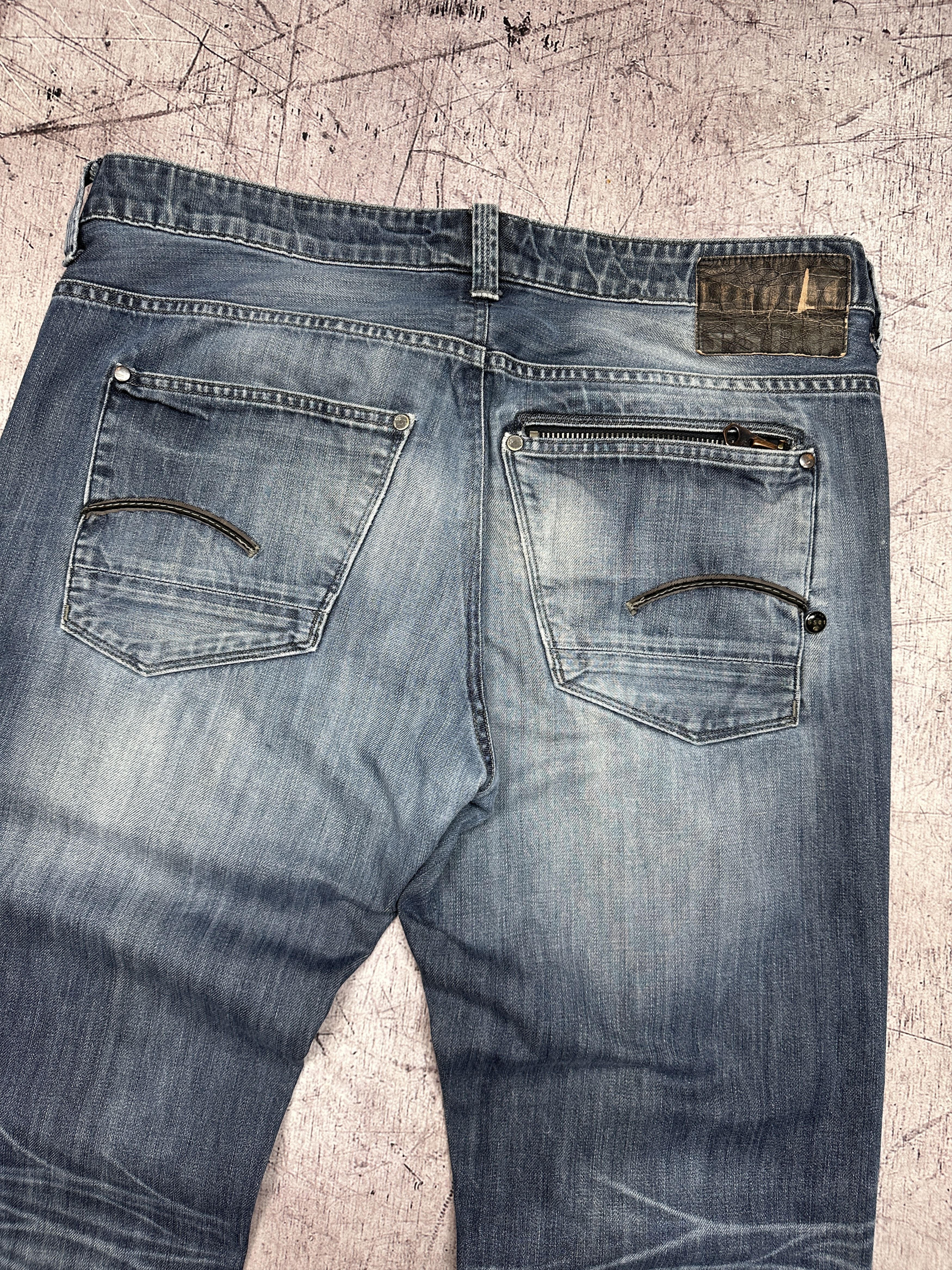 G-Star G Star Raw Attacc Low Straight Mens Denim Pants Jeans Size US 38 / EU 54 - 7 Thumbnail