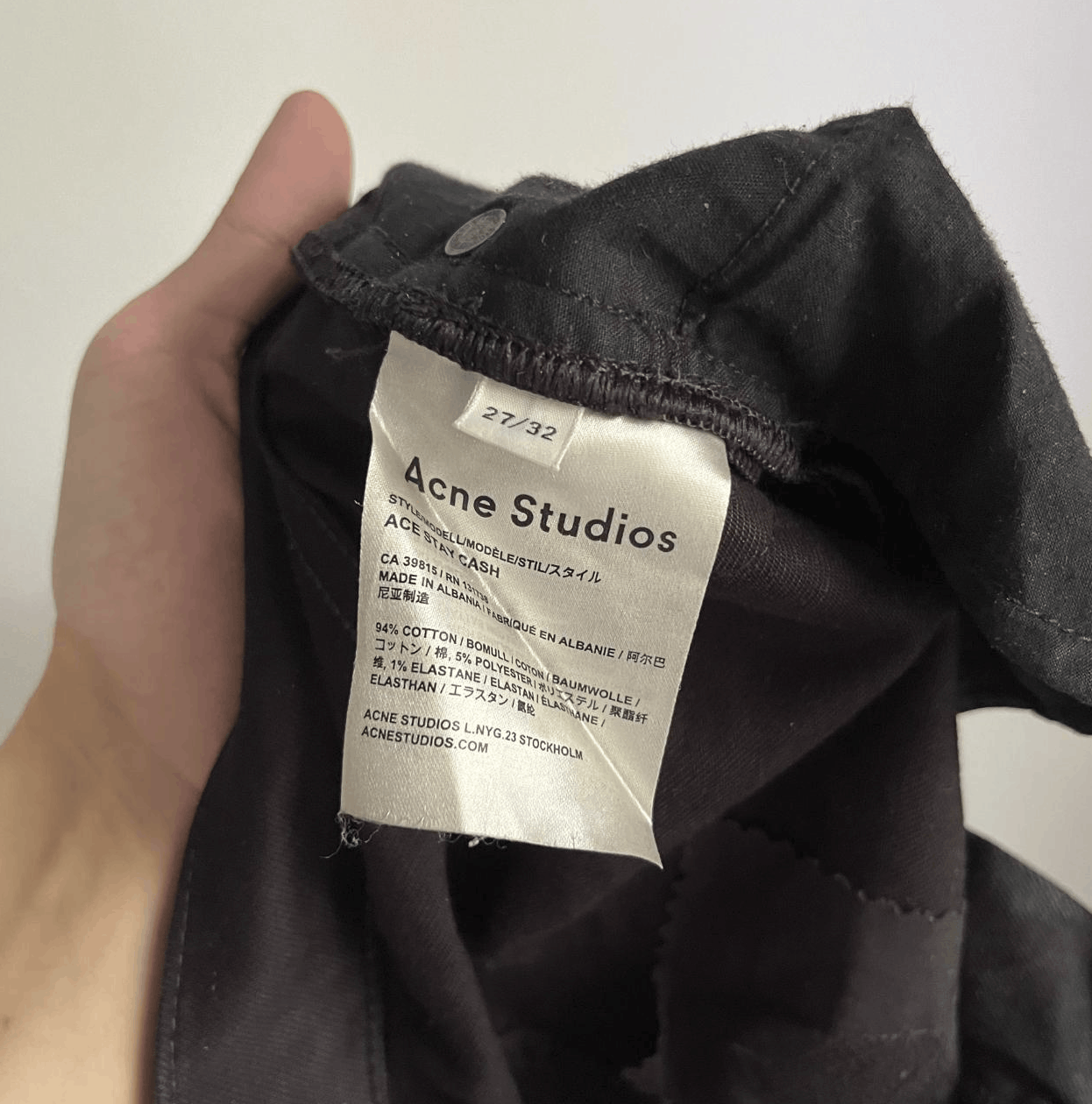 Acne Studios Acne Studios Ace Stay Cash Jeans Black Size 27 Size US 27 - 8 Thumbnail