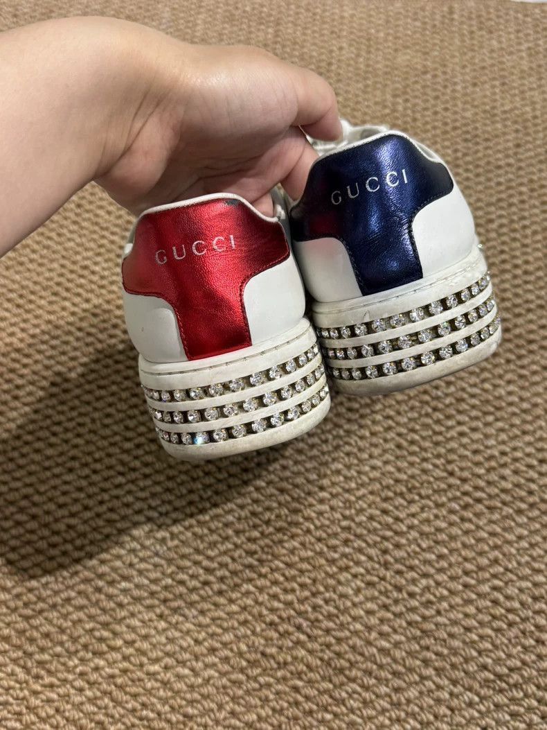 Gucci Gucci Classic White Sneakers with Crystal Sole-2506 Size US 6 / IT 36 - 4 Thumbnail