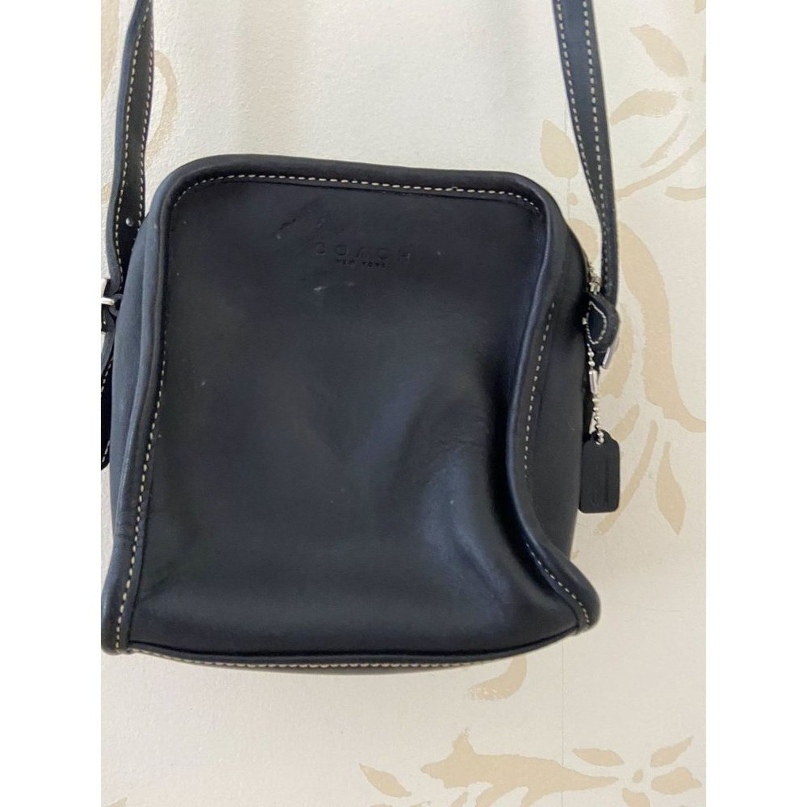 Coach Coach Black 100% Leather Square Crossbody Handbag Size ONE SIZE - 1 Thumbnail