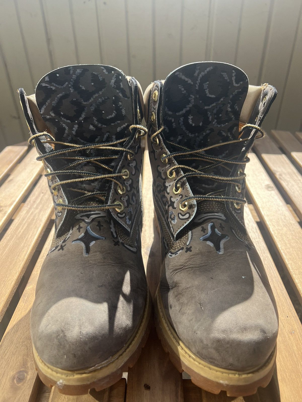 Timberland Custom Leopard Print Timberland Boots Size US 12 / EU 45 - 6 Thumbnail