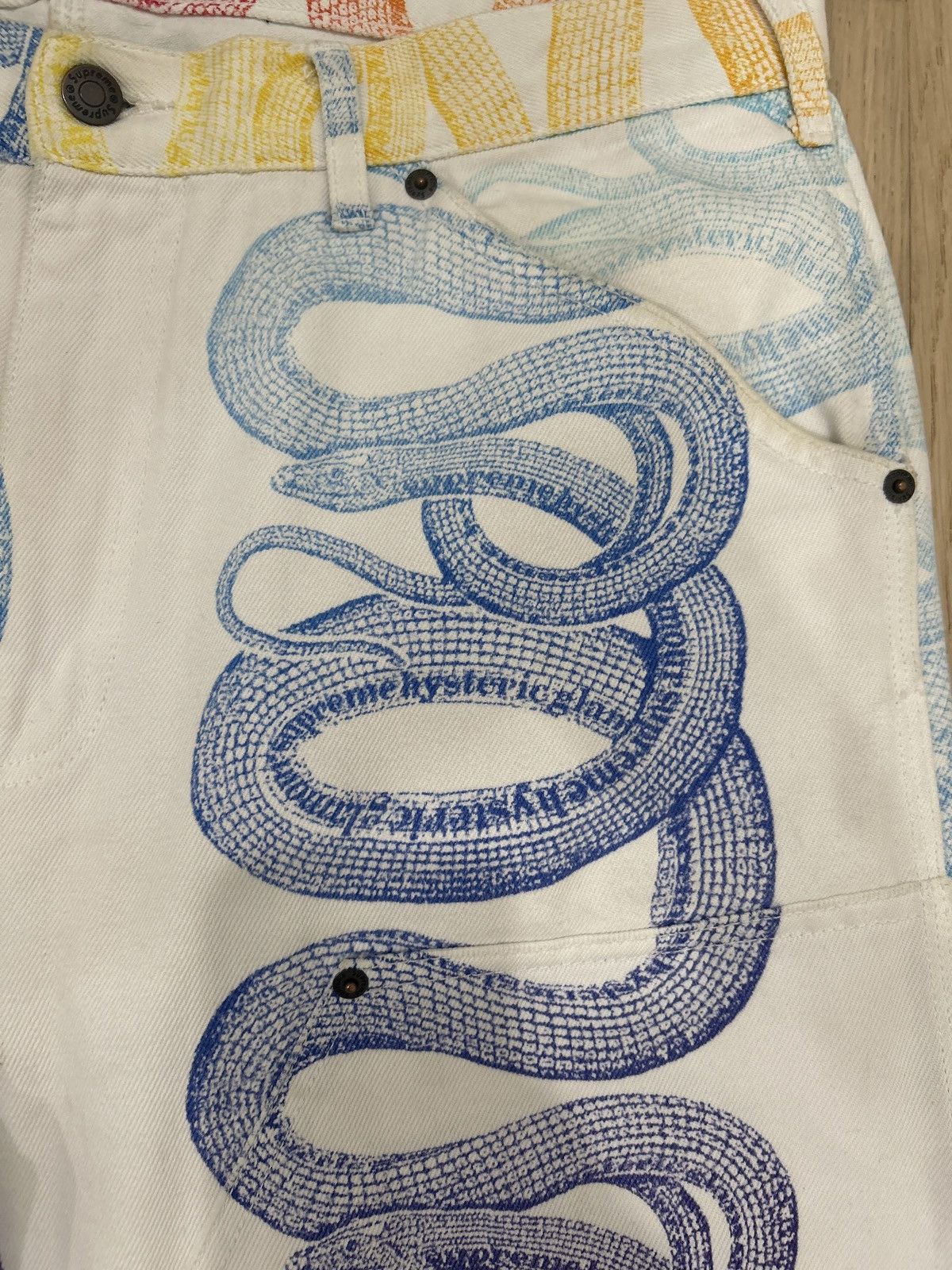 Hysteric Glamour × Supreme Supreme x Hysteric Glamour Snake Double Knee Painters SS21 Size US 34 / EU 50 - 4 Thumbnail