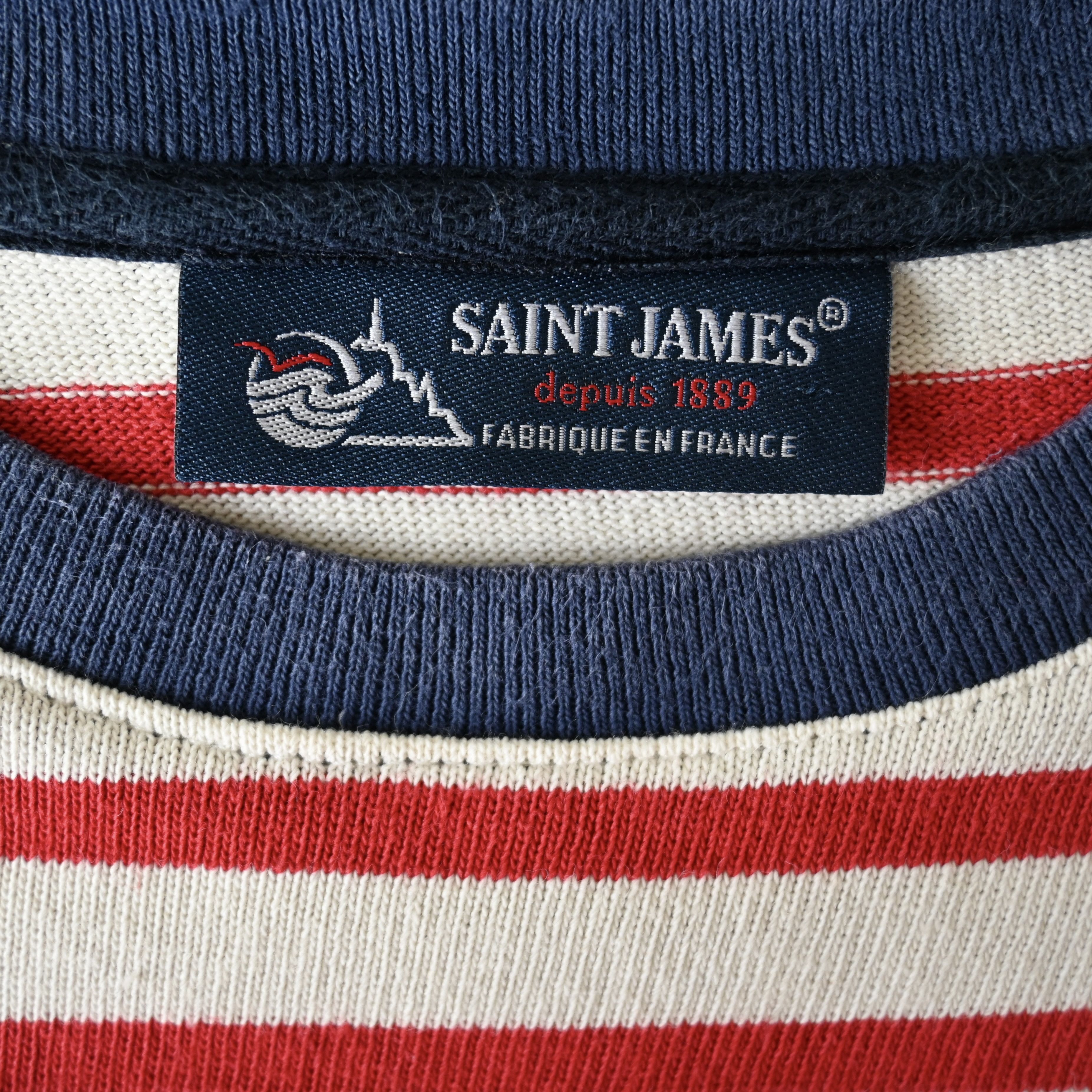 Saint James SAINT JAMES heavyweight ringer crewneck breton shirt, 3.5 Size US S / EU 44-46 / 1 - 8 Thumbnail