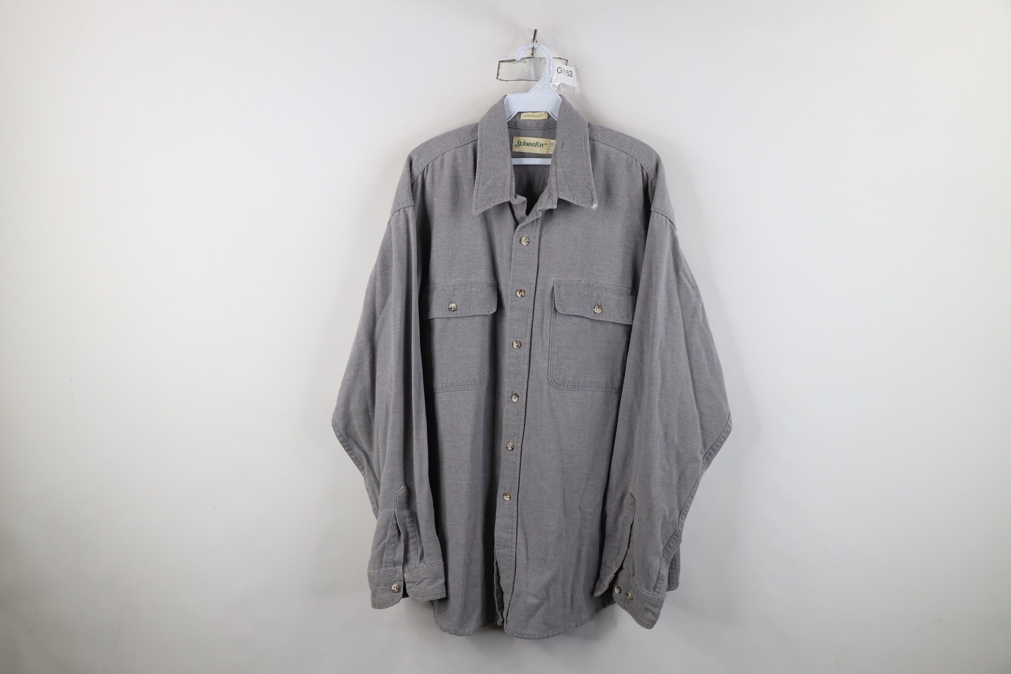 Vintage Vintage 70s Streetwear Chamois Collared Button Shirt USA Size US XL / EU 56 / 4 - 1 Thumbnail