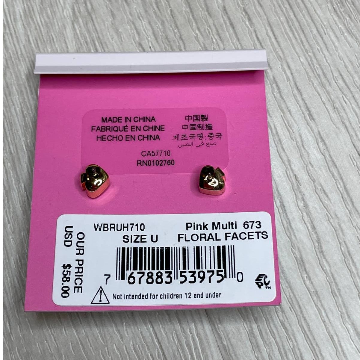 Kate Spade Kate Spade Cubic Zirconia Trio Stone Cluster Stud Earrings Size ONE SIZE - 2 Thumbnail