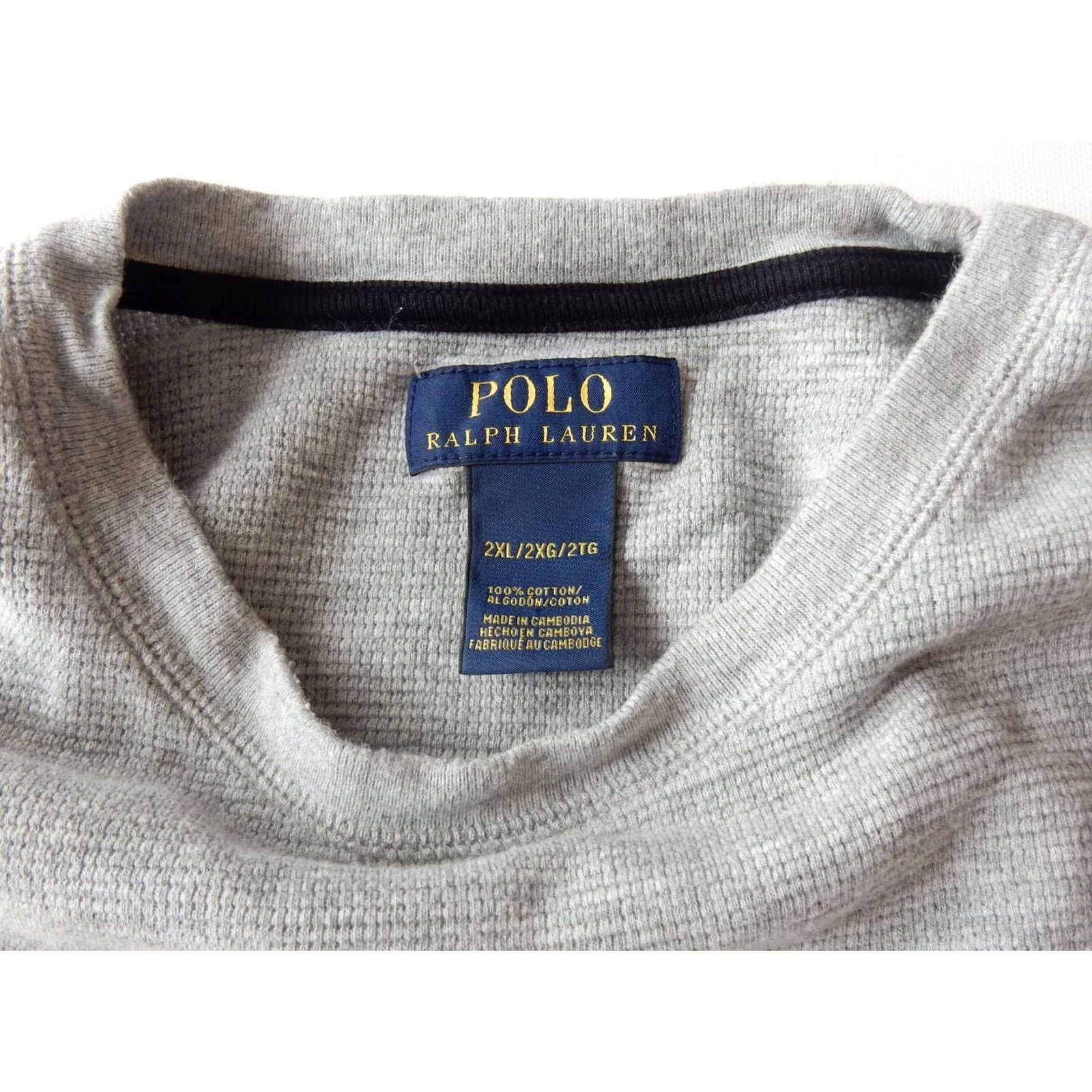 Polo Ralph Lauren Polo Ralph Lauren T-Shirt Long Sleeve Men 2XL Thermal Waffle Gray Size US XXL / EU 58 / 5 - 3 Thumbnail