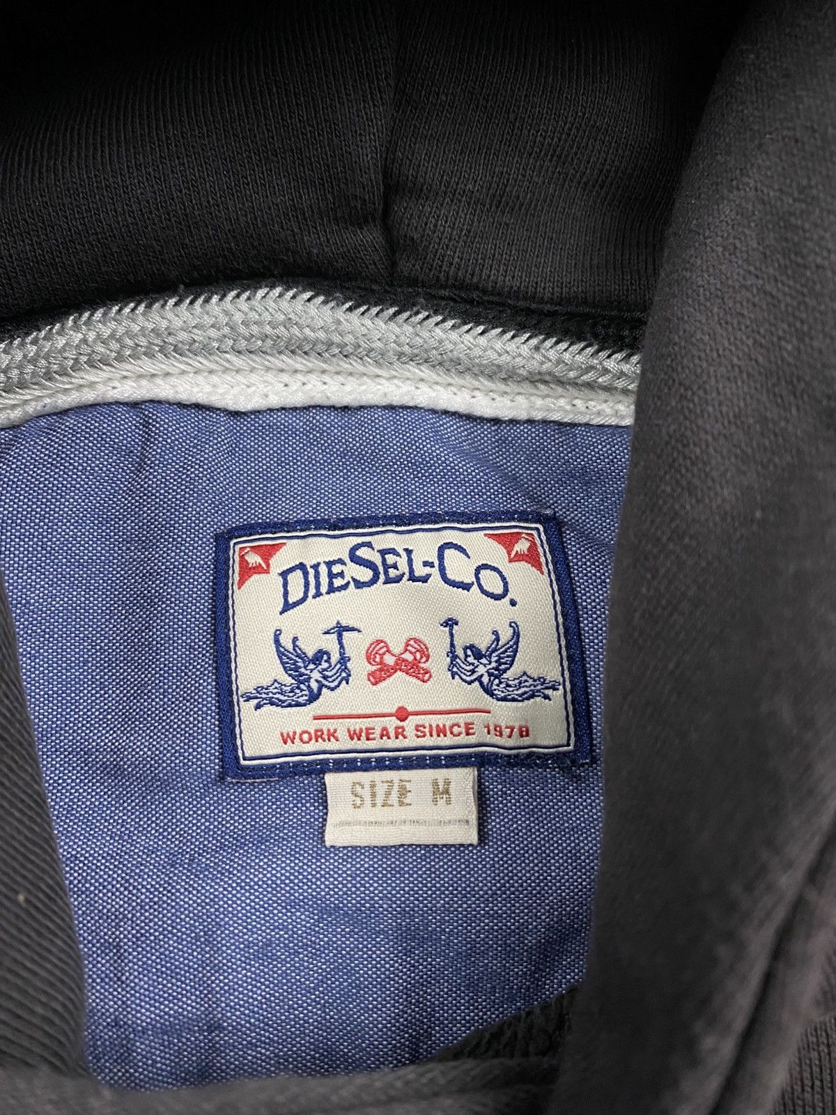Diesel × Japanese Brand × Vintage Hoodie Diesel Industry vintage rare 90’s big swoosh casual Size US M / EU 48-50 / 2 - 6 Thumbnail