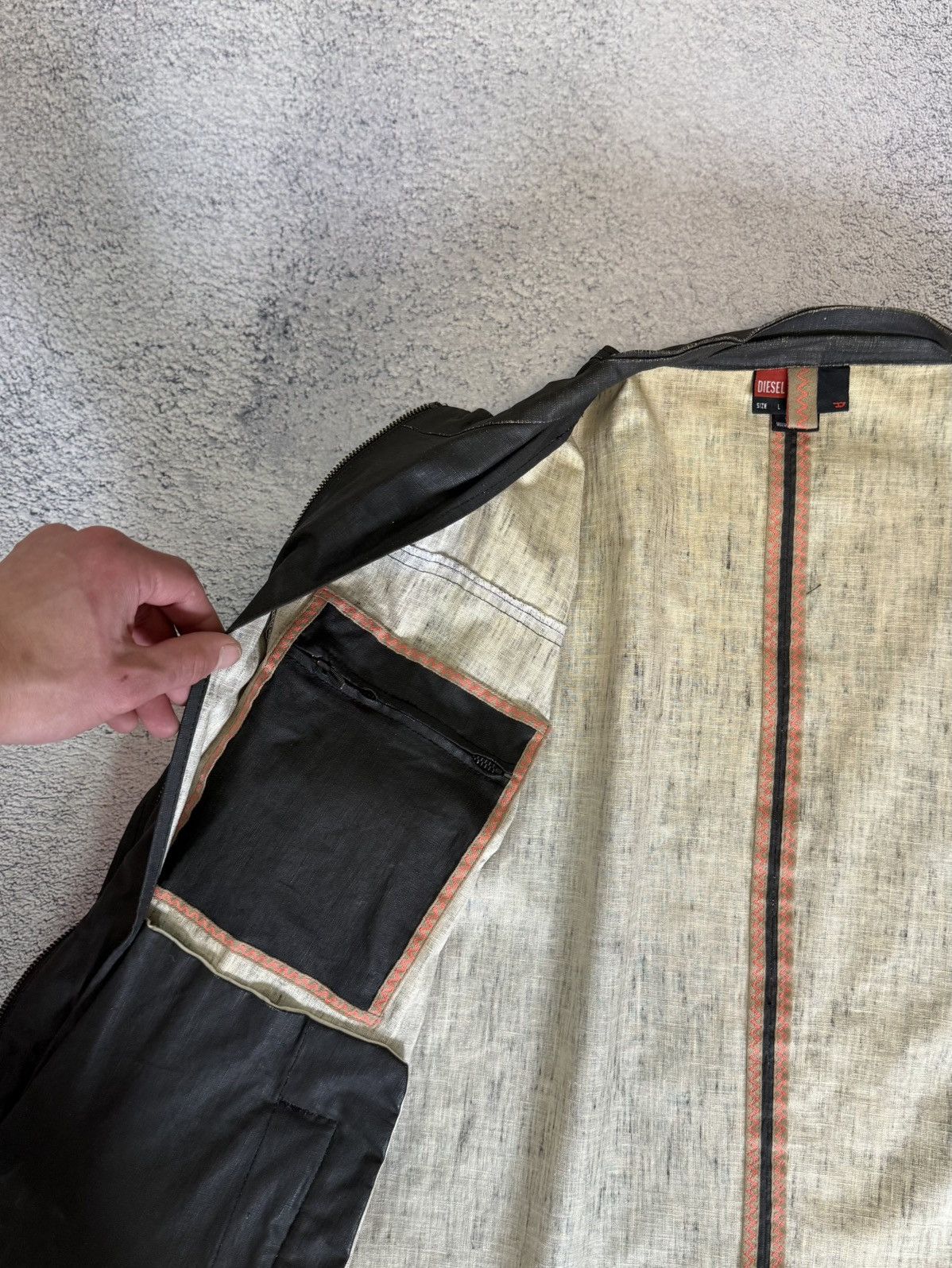 Diesel Vintage Diesel "Le Speed Freak" Jacket Archive Biker Linen Size US L / EU 52-54 / 3 - 17 Thumbnail