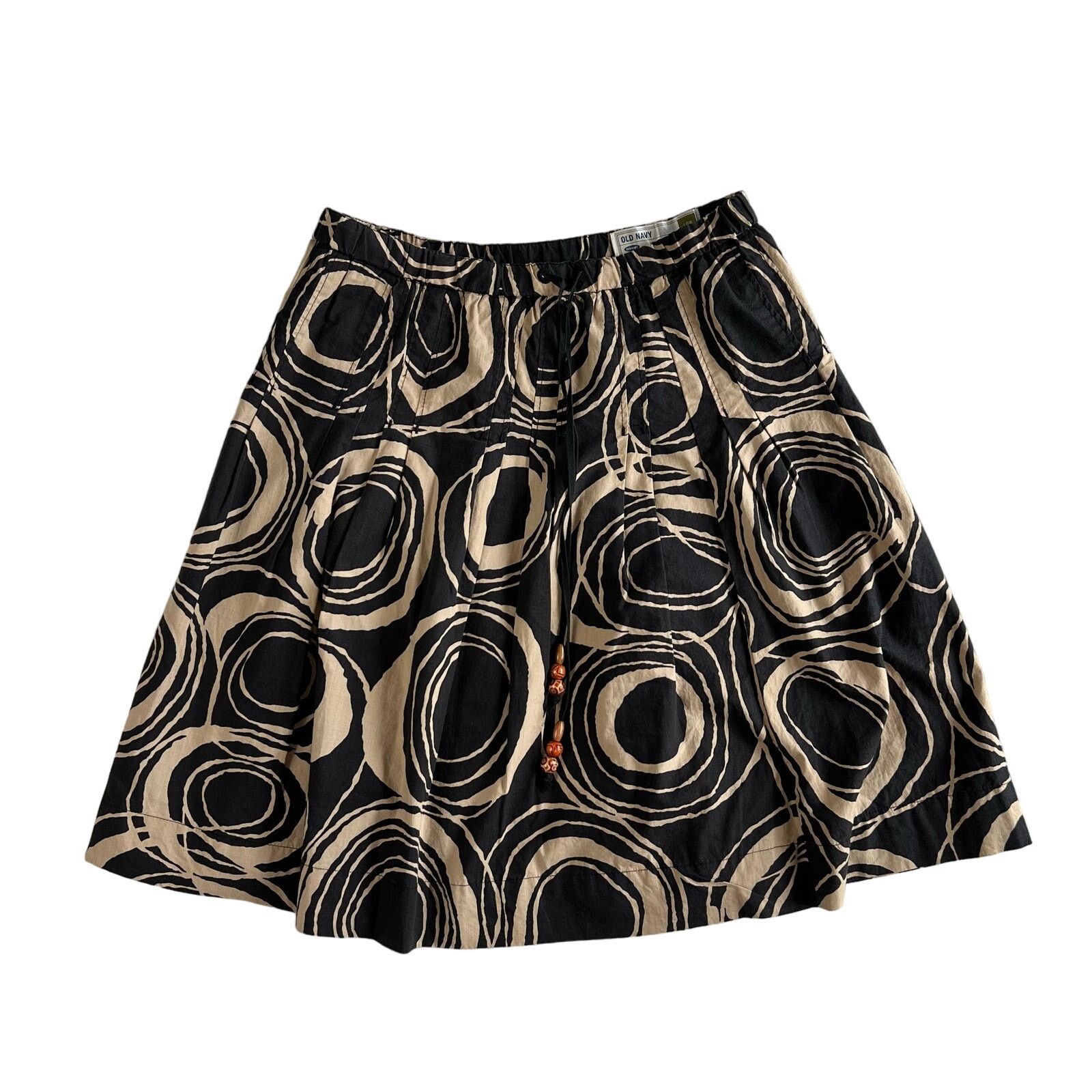 Old Navy Old Navy Women's 0 Black Tan Low Waist Skirt Knee Length Size 25" / US 0 / IT 36 - 1 Thumbnail
