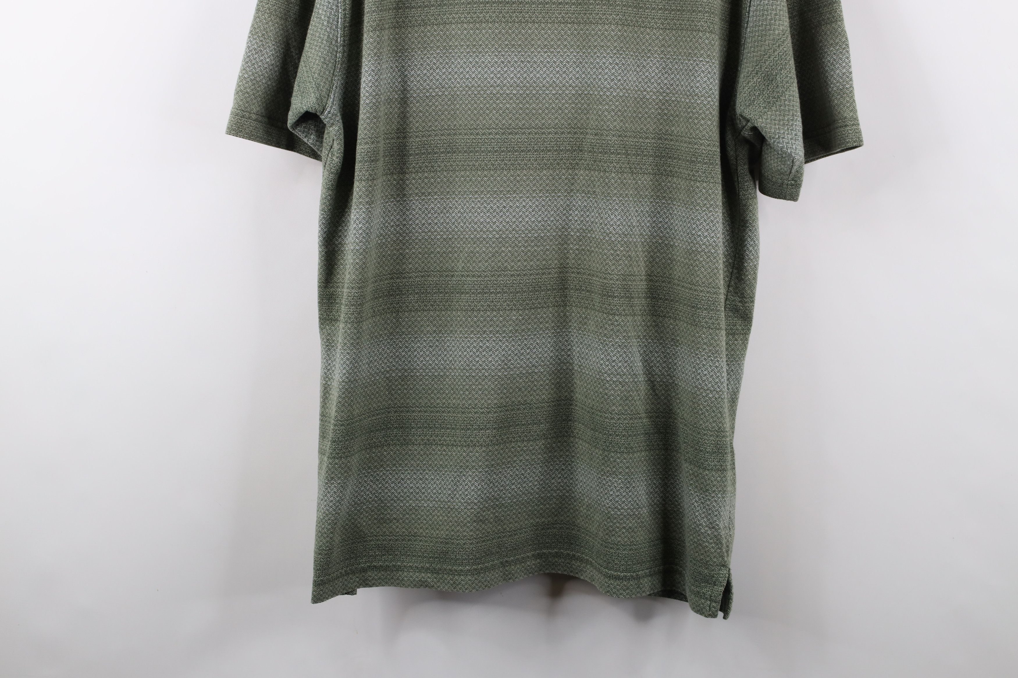 Vintage Vintage 90s Streetwear Herringbone Golf Polo Shirt Green Size US L / EU 52-54 / 3 - 13 Thumbnail