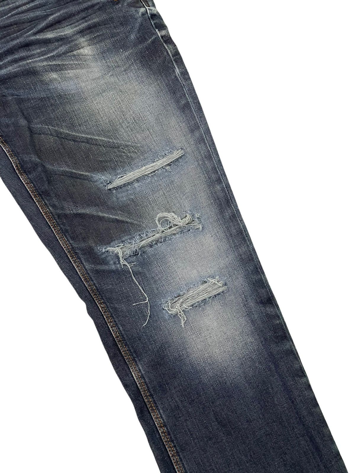 Japanese Brand Flare Jeans Nicole Club Distress Slim Stretch Boot Cut 7🟦3 Size US 35 - 7 Thumbnail