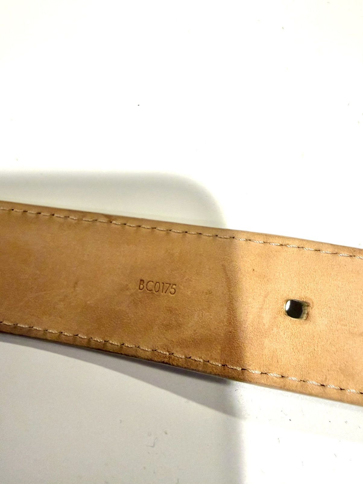 Louis Vuitton Louis Vuitton Damier Azur Belt 85/34 White LV Buckle Size ONE SIZE - 8 Thumbnail