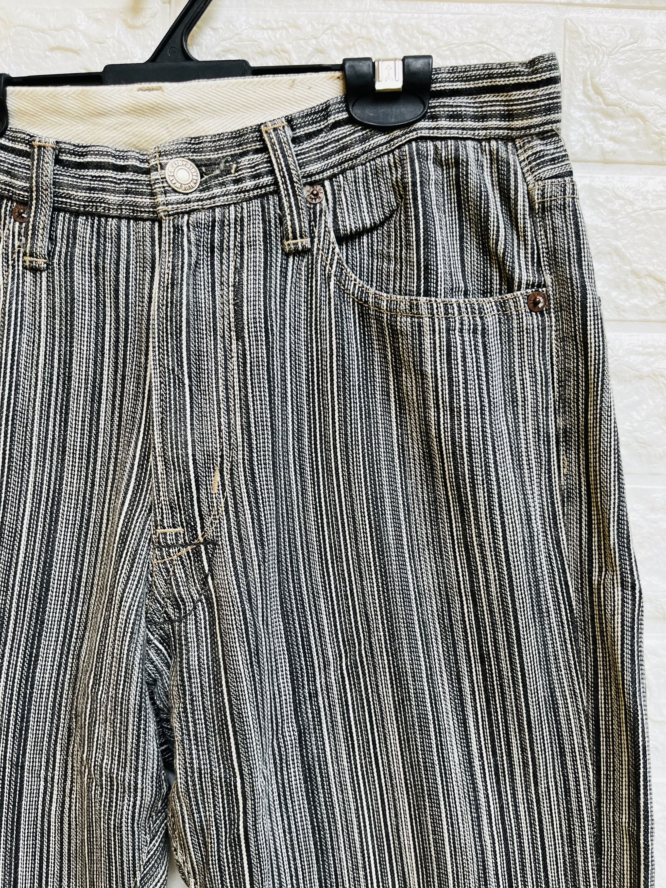 Japanese Brand × Vintage Vintage Blue Way Striped Japanese Designer Fashion Style Size US 29 - 5 Thumbnail