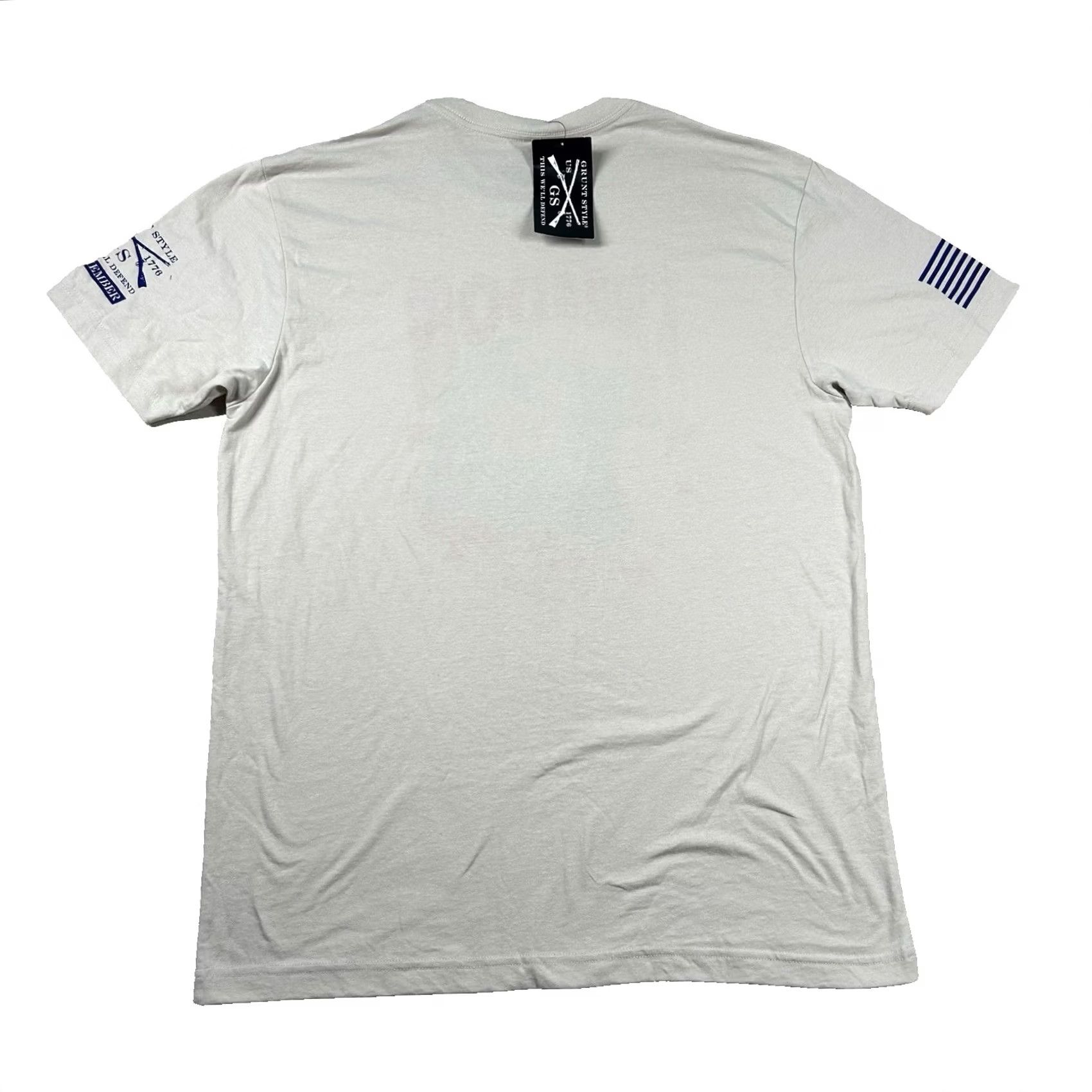 Vintage Grunt Style T-Shirt Mens XL USA Patriotic Military Grunt Style Shirt Short Sleeve Beige Cotton Polyester Jersey Crew Neck Size US XL / EU 56 / 4 - 2 Thumbnail
