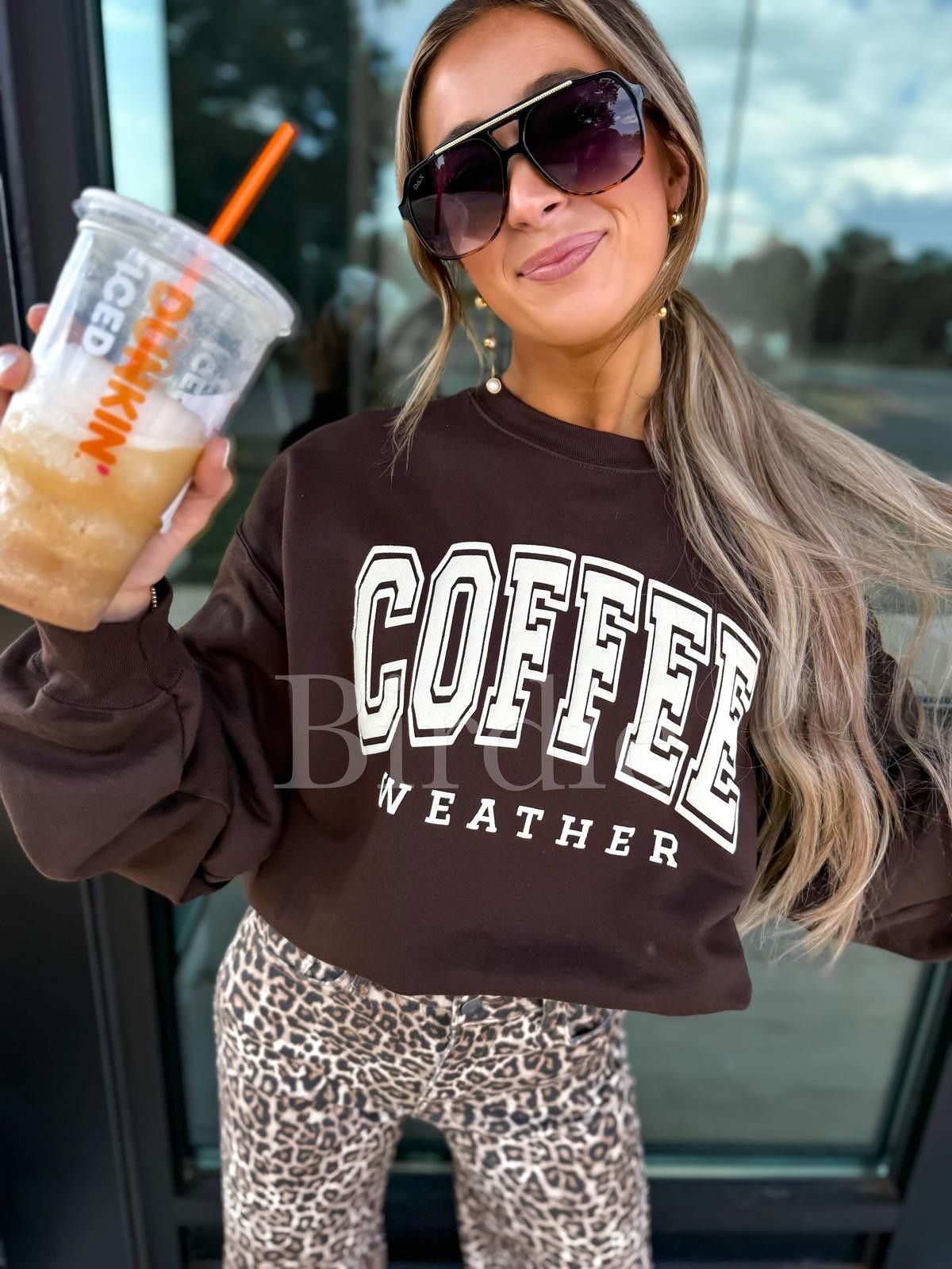 Bad Birdie Coffee Weather PUFF Graphic Crewneck on Dark Chocolate Size S / US 4 / IT 40 - 3 Thumbnail