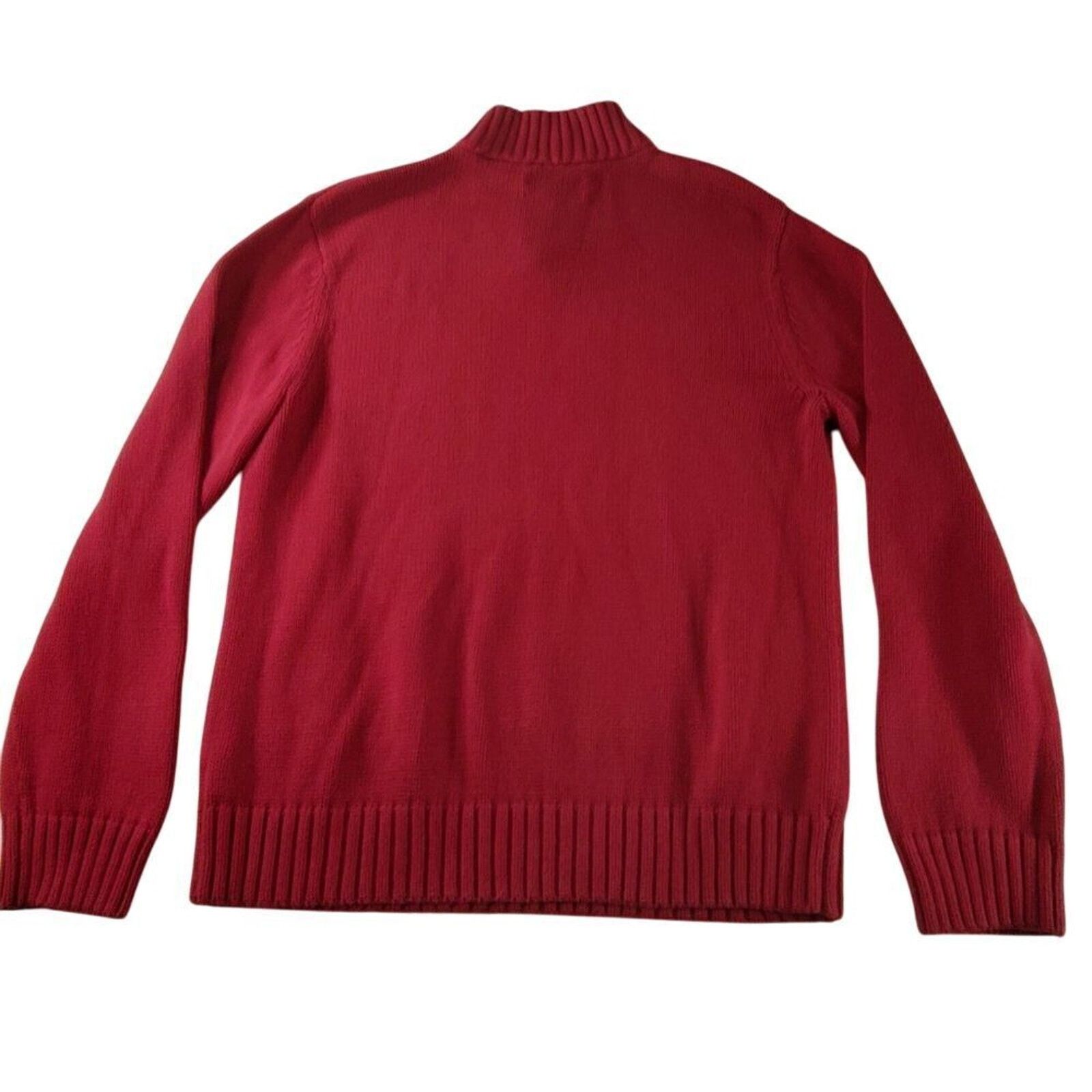 Chaps CHAPS RALPH LAUREN 90'S VINTAGE SWEATER 1/4 Zip Medium Red Size US M / EU 48-50 / 2 - 2 Thumbnail
