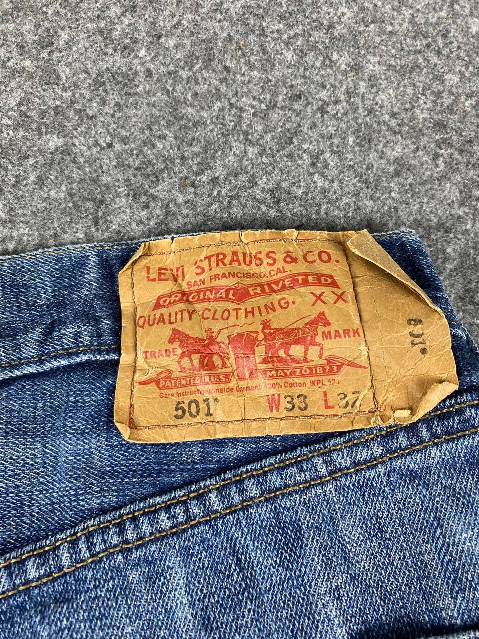 Levi's vintage levis 501 distressed denim nice design Size US 34 / EU 50 - 6 Thumbnail