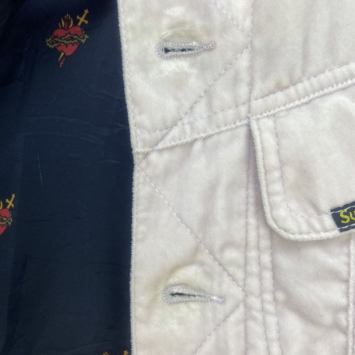 Supreme Supreme Velvet Dusty Pink Trucker Jacket Size US M / EU 48-50 / 2 - 16 Thumbnail