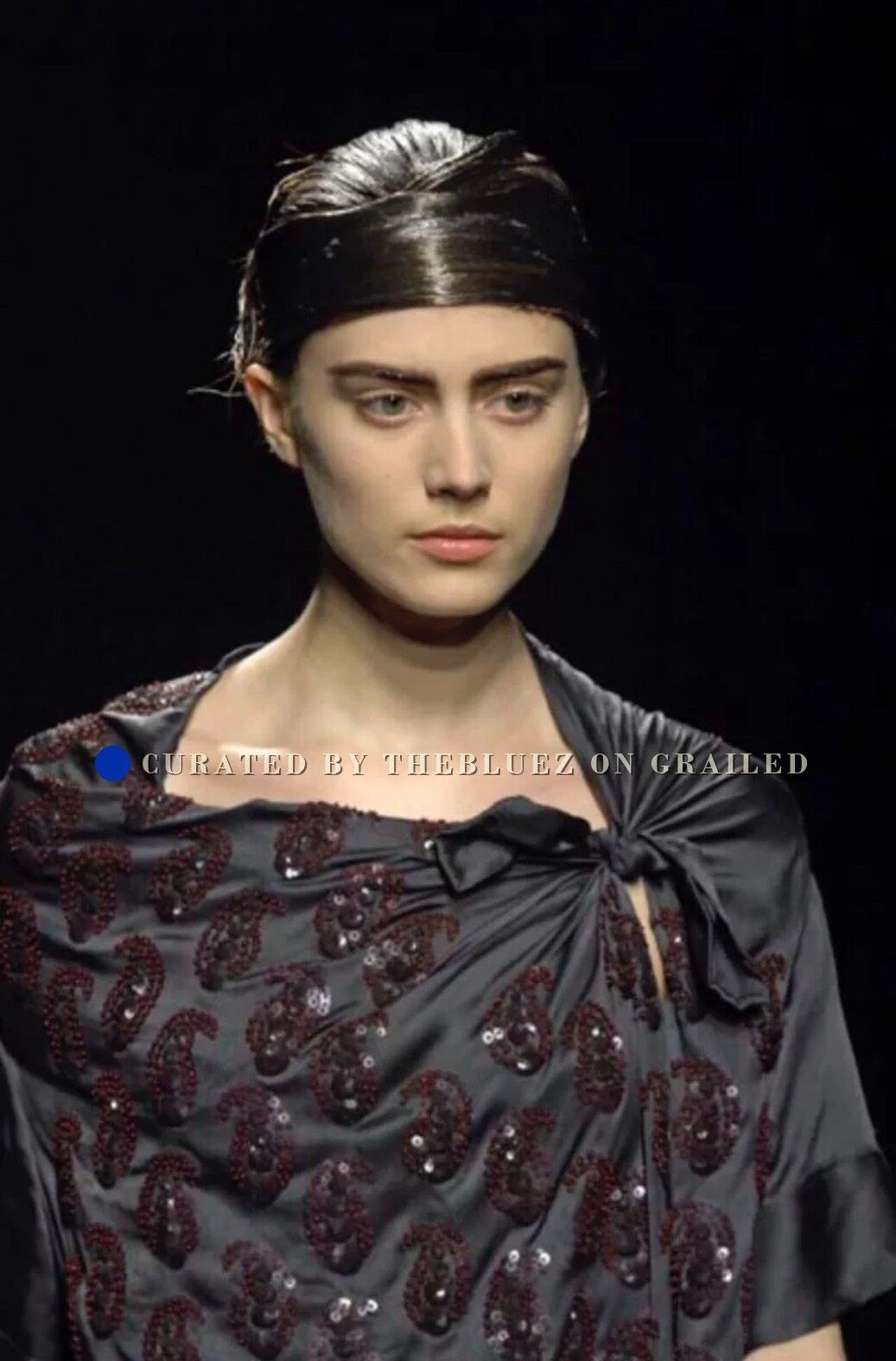 Dries Van Noten Runway Sequin Silk Dress in Black, Women's — image 3 of 3