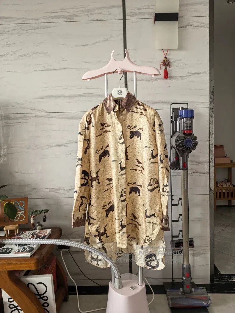Loewe Loewe Long-sleeve oversized shirt coat with small animal p Size 4XL / US 24-26 - 1 Thumbnail