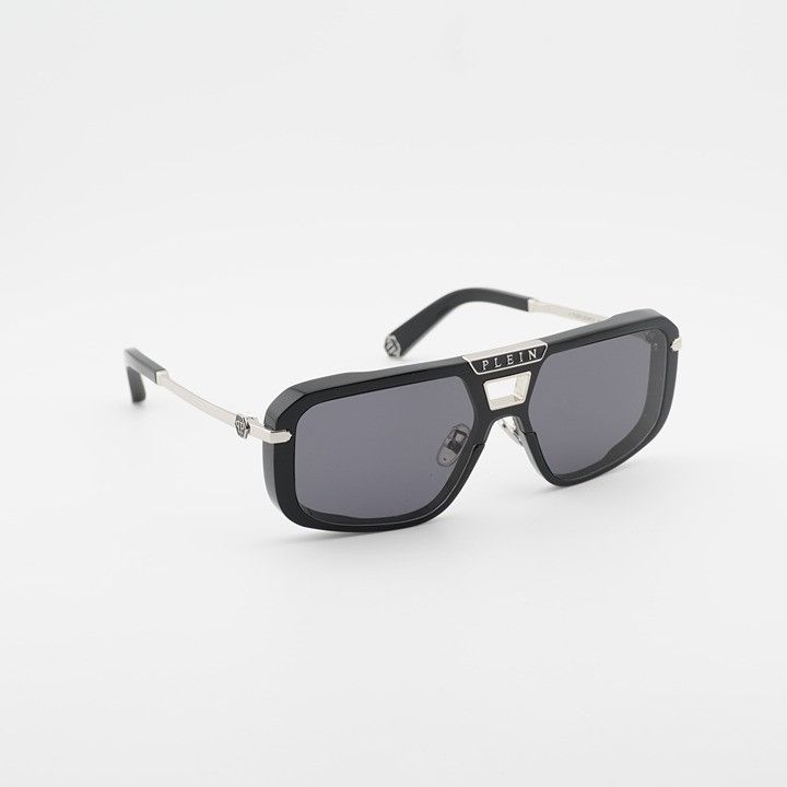 Philipp Plein Philipp Plein SPP008M 0700 Sunglasses Shiny Black Aviator Size ONE SIZE - 5 Thumbnail