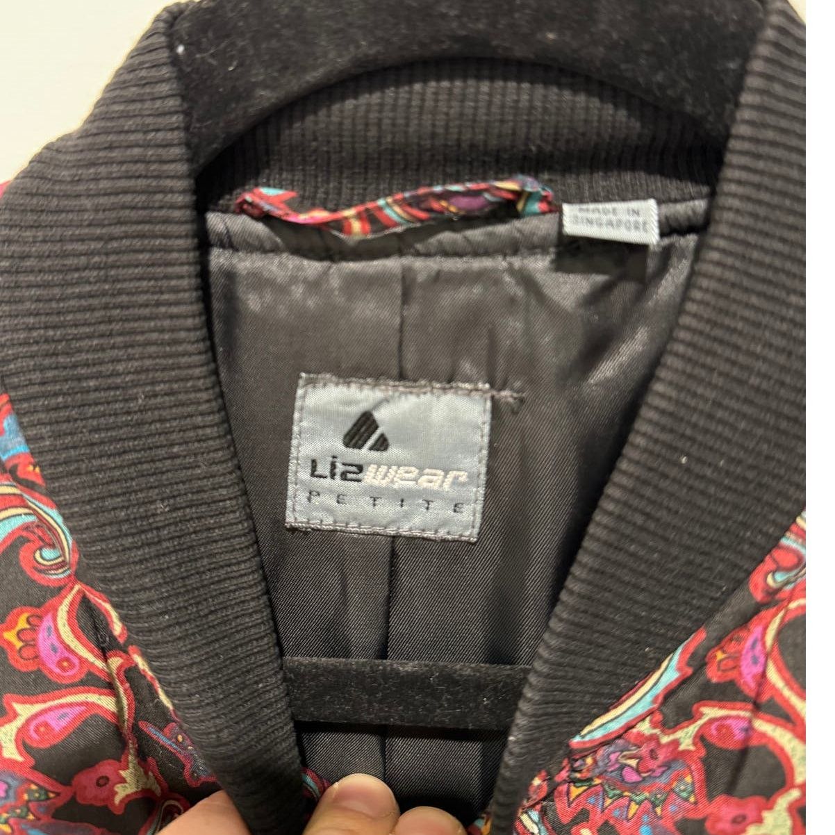 Liz Claiborne Vintage Lizwear Petite Liz Claiborne Paisley Bomber Jacket Size S / US 4 / IT 40 - 2 Thumbnail