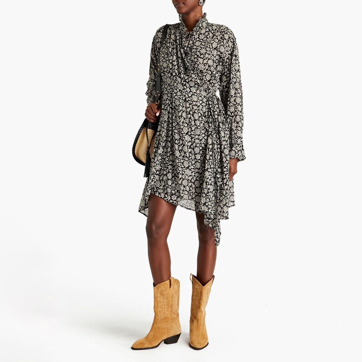 Isabel Marant Etoile Isabel Marant Etoile Pamela Floral Print Ruffled Wrap Dress Size L / US 10 / IT 46 - 1 Thumbnail