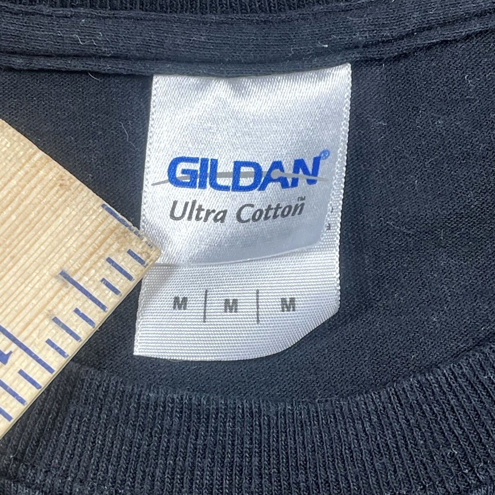 Gildan Gildan T-Shirt Mens M Black Short Sleeve Crew Neck Ultra Cotton Medium Casual Classic Logo-Free Knit Size US M / EU 48-50 / 2 - 7 Thumbnail