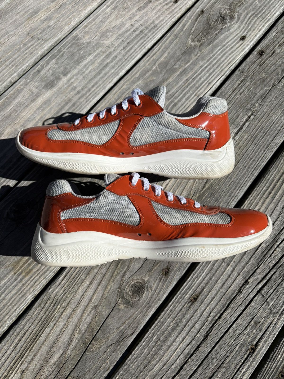 Prada Americas Cup Orange Patent Size 9 Size US 9 / EU 42 - 3 Thumbnail