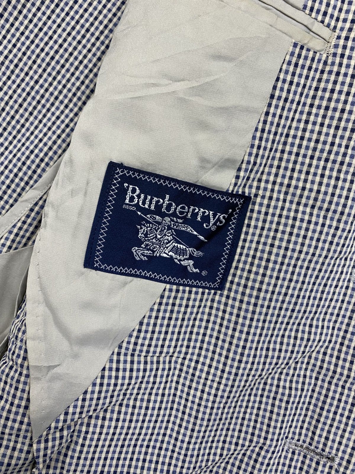 Burberry Vintage Burberrys Wool & Silk Checked Blazer Size US M / EU 48-50 / 2 - 8 Thumbnail