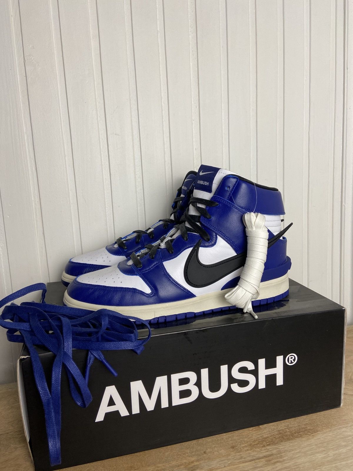 Ambush Design × Nike New Nike Dunk Hi Ambush Deep Royal authentic size 11,5US Size US 11.5 / EU 44-45 - 1 Thumbnail