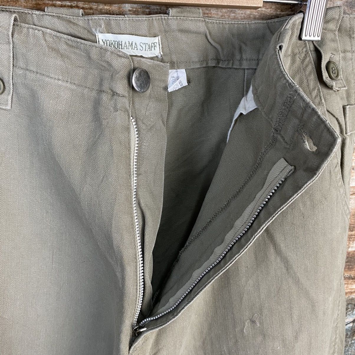 Japanese Brand DL Yokohama Staff Green Cargo Pants #C893 Size US 30 / EU 46 - 8 Thumbnail
