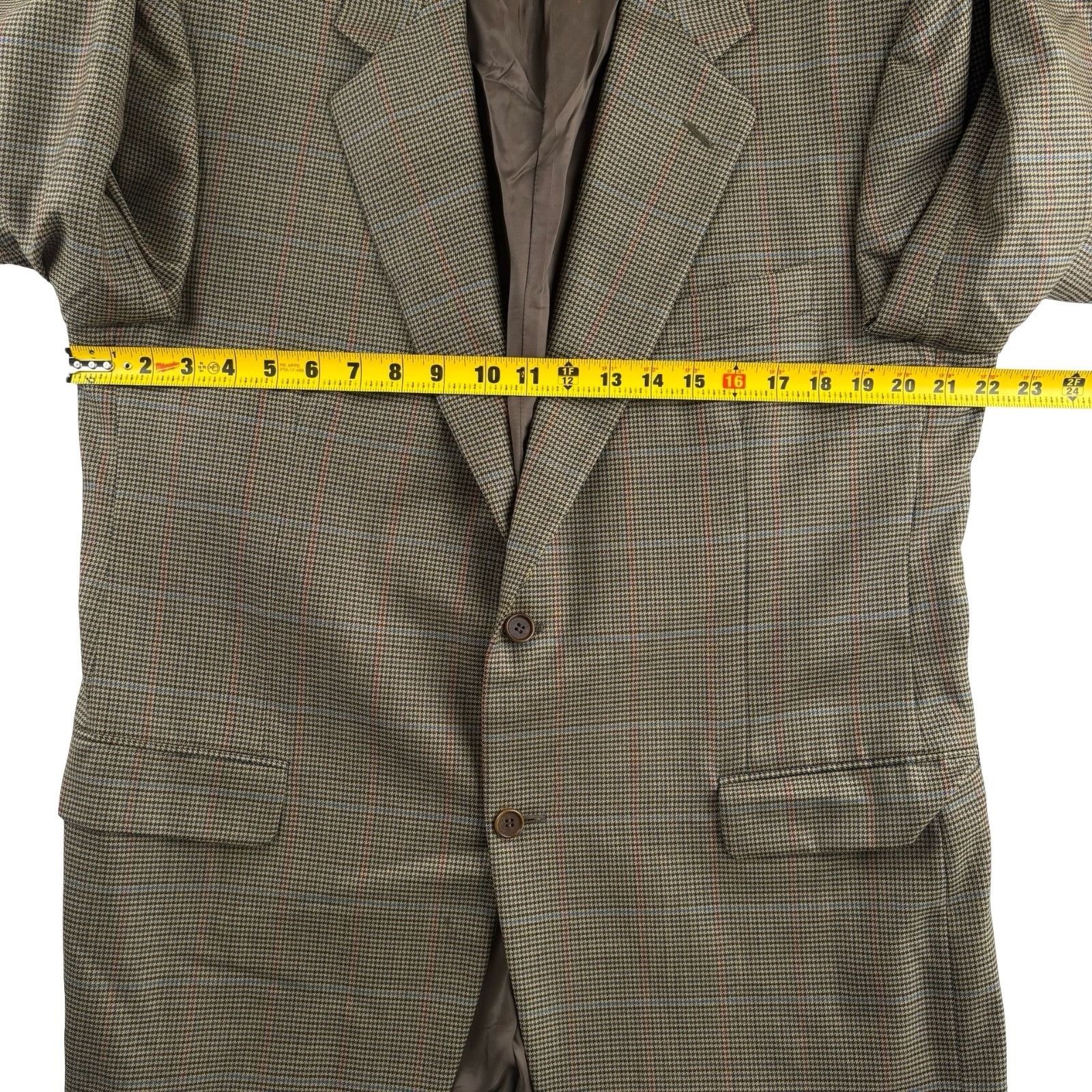 Canali Canali Men’s 100% Wool Blazer Jacket Brown • Italy • 44R (US Size 44R - 10 Thumbnail
