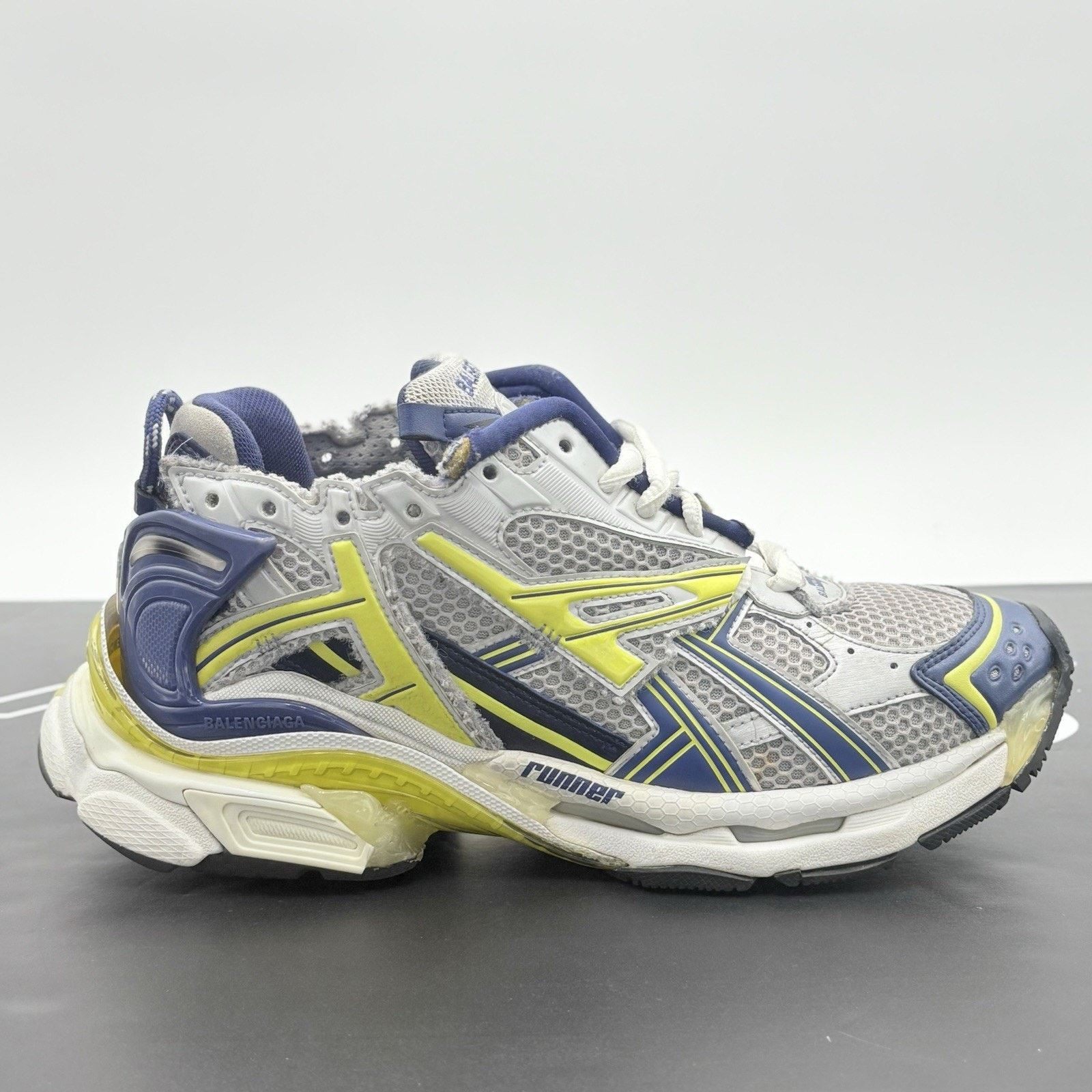 Balenciaga Balenciaga Runner ' White Blue Yellow ' | GOOD CONDITION! Size US 8 / EU 41 - 2 Thumbnail