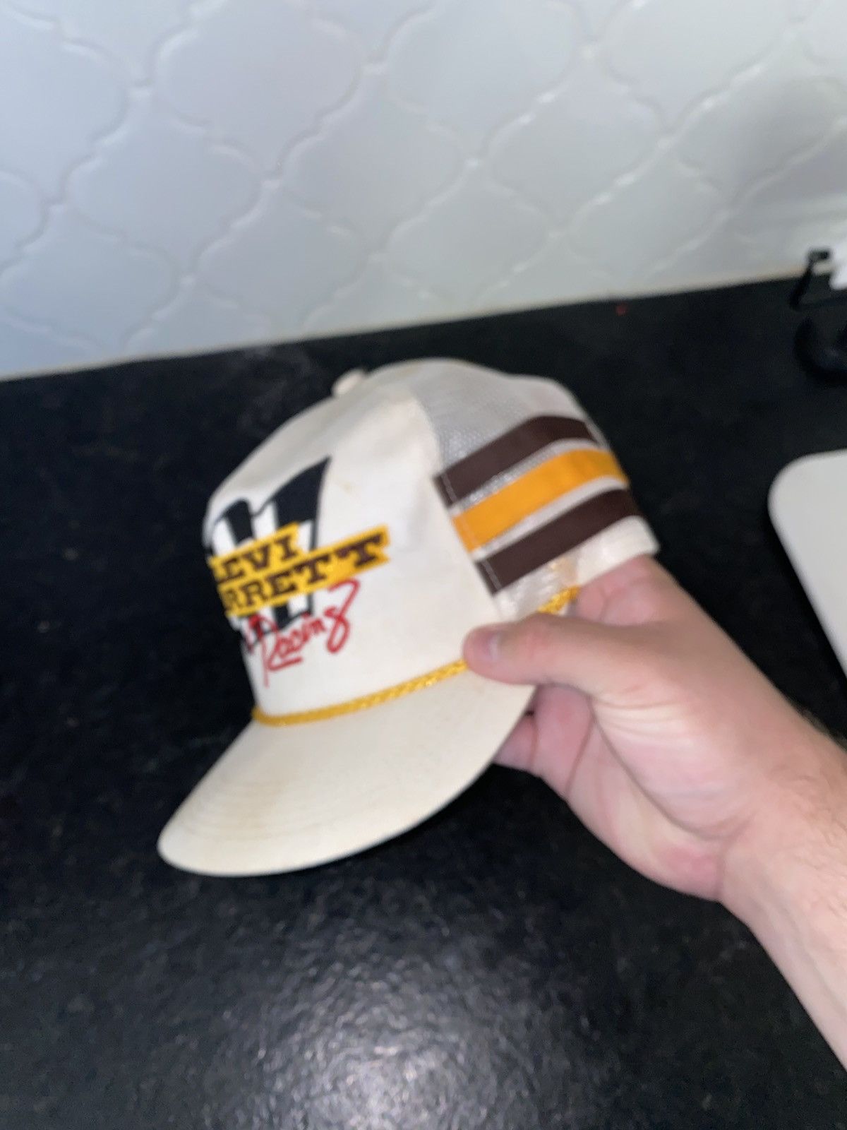 NASCAR Vintage 80s Levi Garrett racing trucker hat Size ONE SIZE - 4 Thumbnail