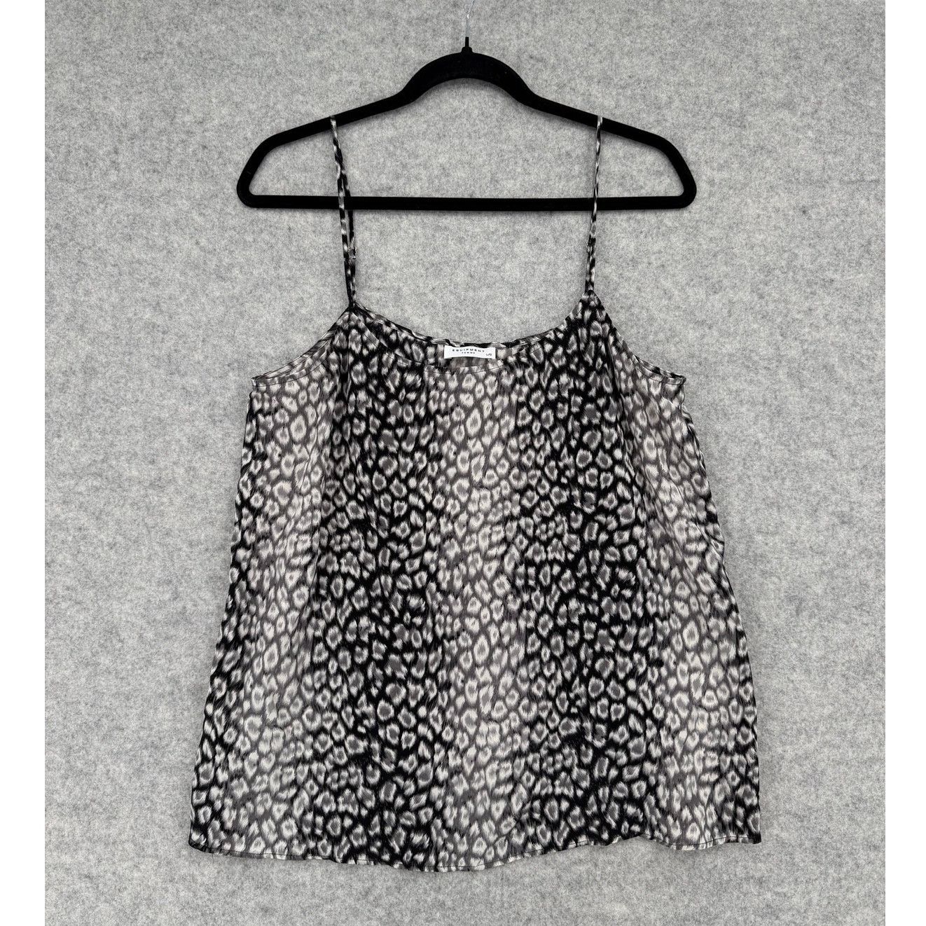 Equipment Equipment Layla Natural Leopard Print Silk Cami Tank Top Size L / US 10 / IT 46 - 1 Thumbnail