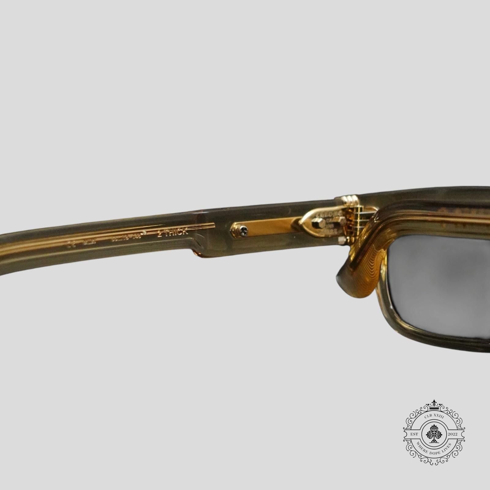 Chrome Hearts Chrome Hearts 2 Thick Sunglasses in Clear/Gold Size ONE SIZE - 6 Thumbnail