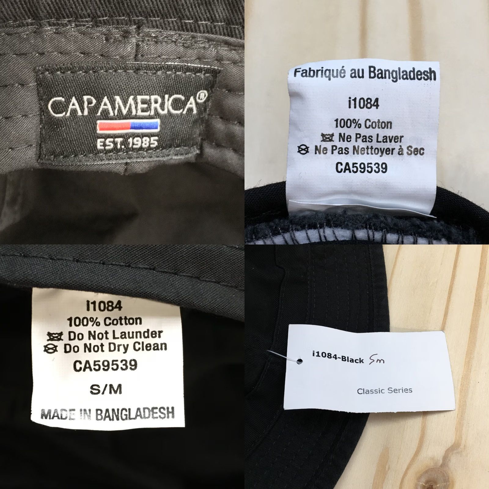 Vintage Cap America Classic Series Bucket Hat Mens Black One Size Cotton Casual NWT Size ONE SIZE - 8 Thumbnail