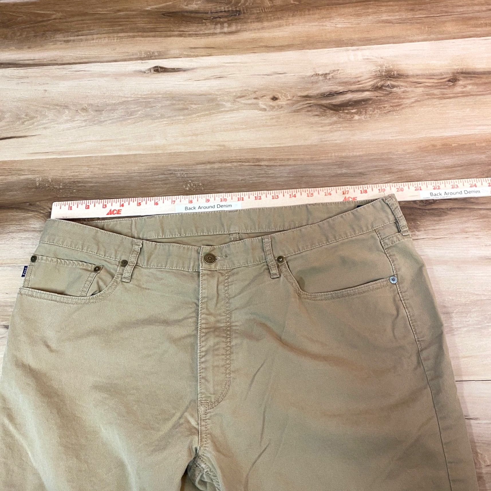 Polo Ralph Lauren Polo Ralph Lauren Mens Slim Straight Fit Tan Pants 38x25 Cotton Blend Chino Size US M / EU 48-50 / 2 - 2 Thumbnail