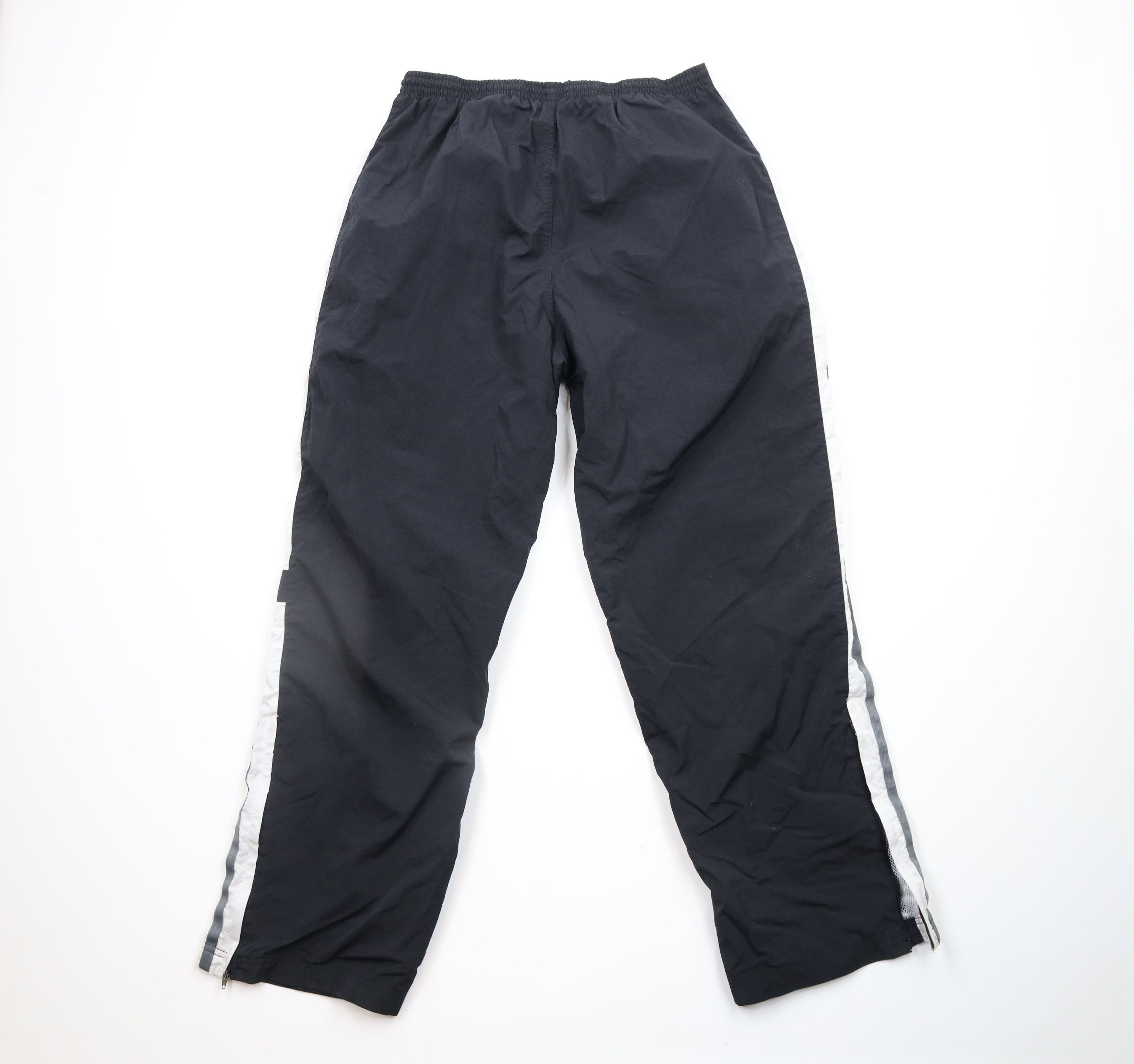 Reebok × Vintage Vintage 90s Reebok Lined Wide Leg Windbreaker Pants Black Size US 40 / EU 56 - 12 Thumbnail