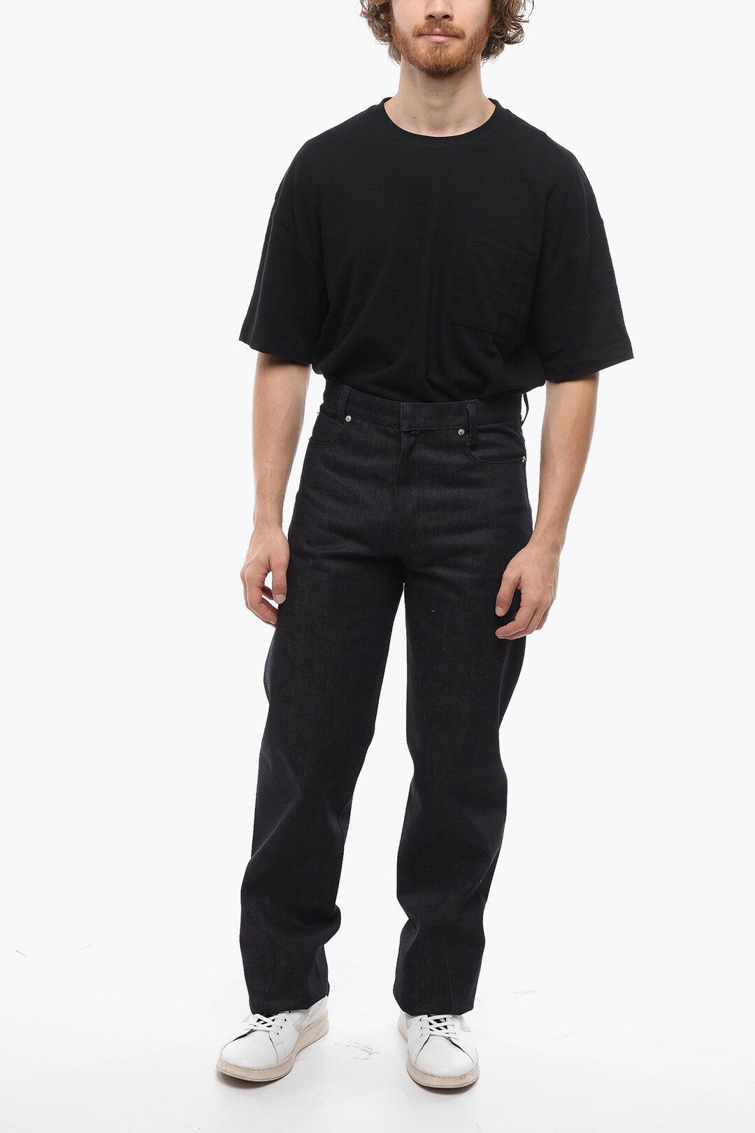 Bianca Saunders o1mle0725 Asymetrical Stitching 5 Pocket Jeans in Blue Size US 34 / EU 50 - 4 Thumbnail