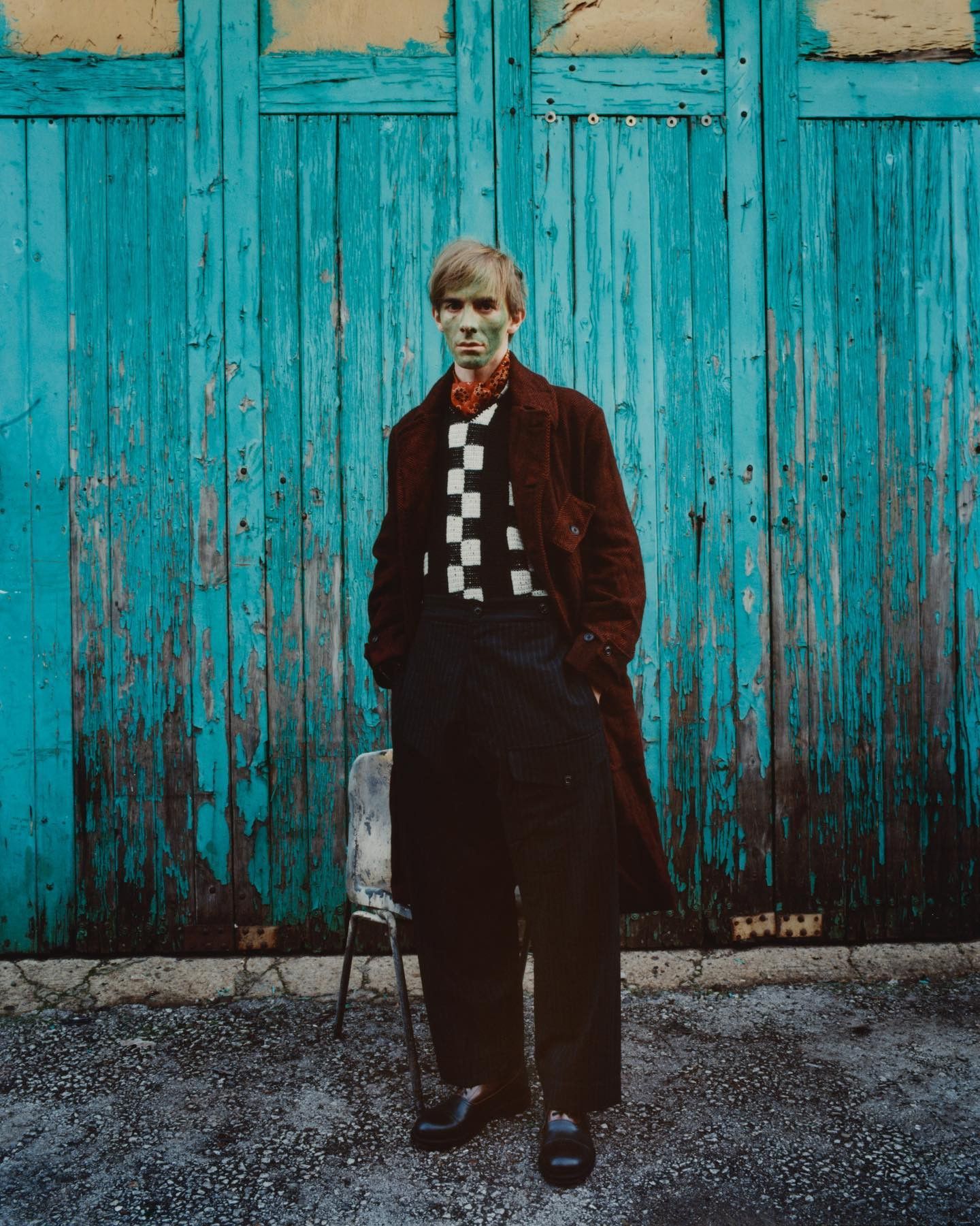 John Alexander Skelton JAS CX hand dyed Irish woolen heringbone great coat. Size US S / EU 44-46 / 1 - 1 Thumbnail