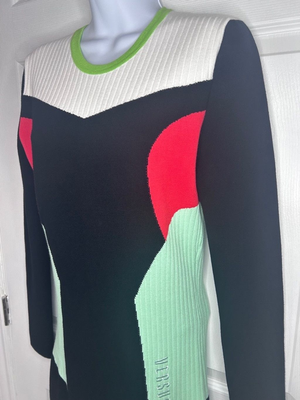 Versus Versace Women's Versus Versace Knit Dress, Size S, Black & Red Size S / US 4 / IT 40 - 5 Thumbnail