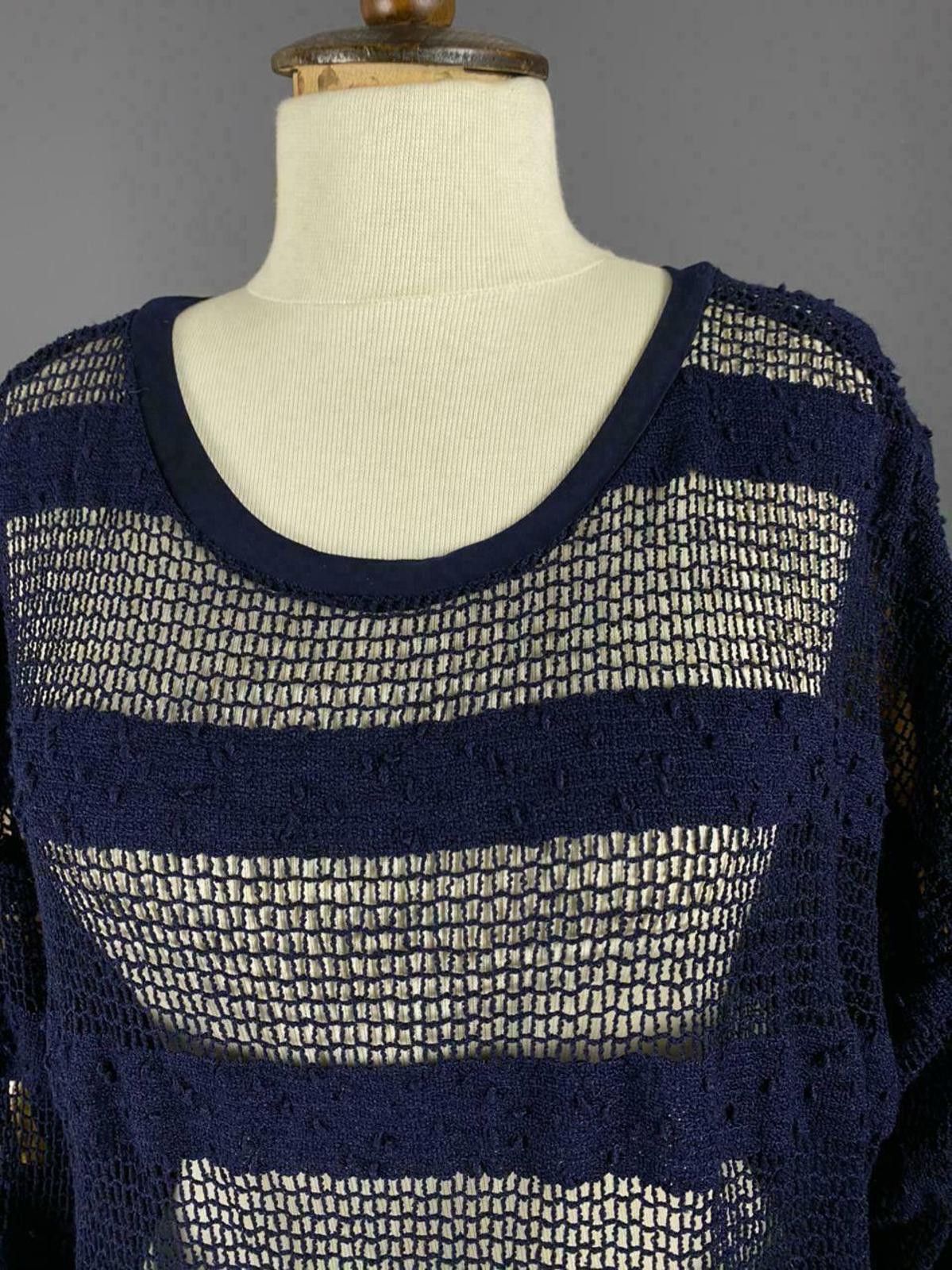Designer Ladies Joseph Ribkoff Navy Blue Pullover Sweater Size M / US 6-8 / IT 42-44 - 4 Thumbnail