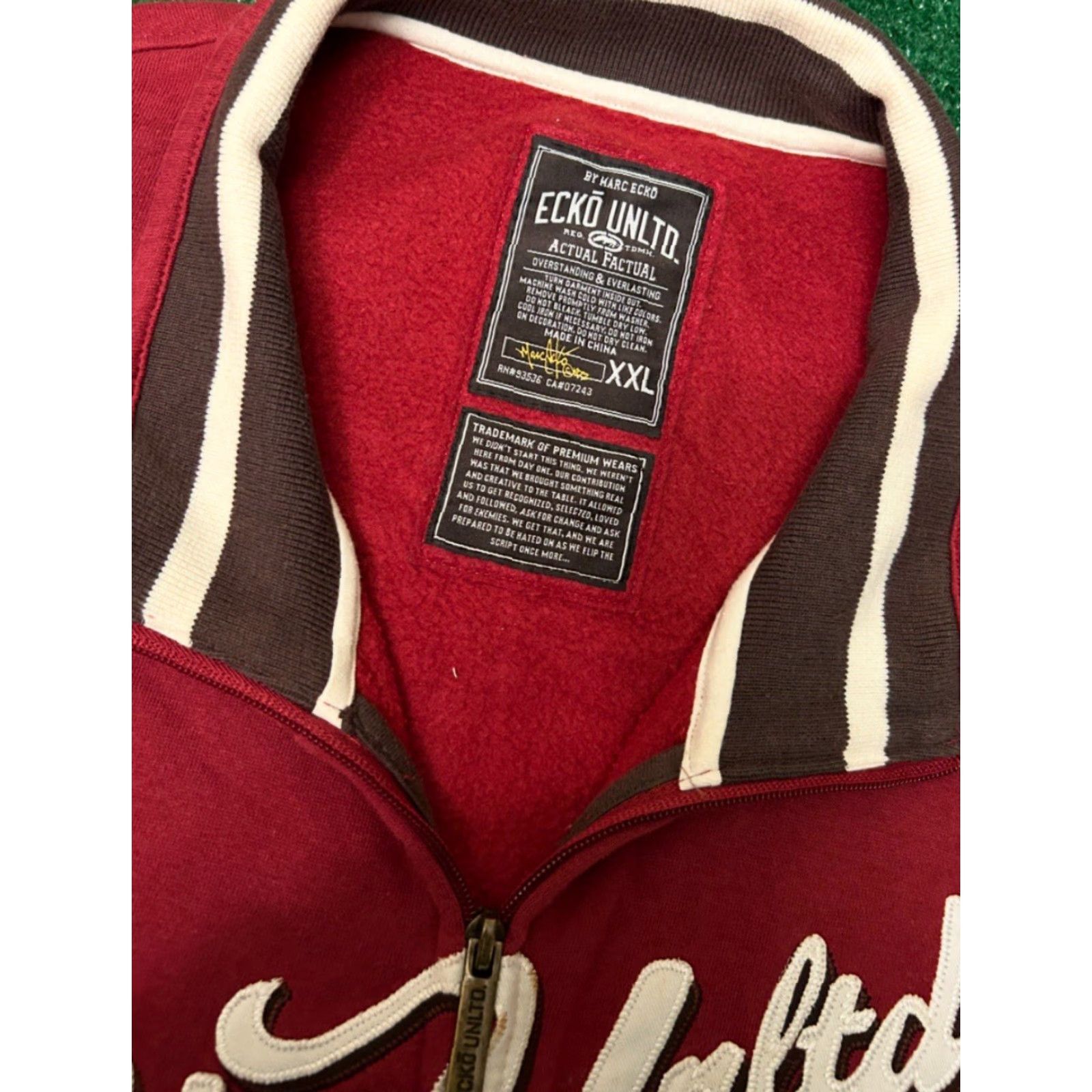 Ecko Unltd. VINTAGE Ecko Unltd Logo Full Zip Jacket Mens XXL Red Hip Hop Grunge Skater 90s Y2K Vintage Punk Size US XXL / EU 58 / 5 - 3 Thumbnail