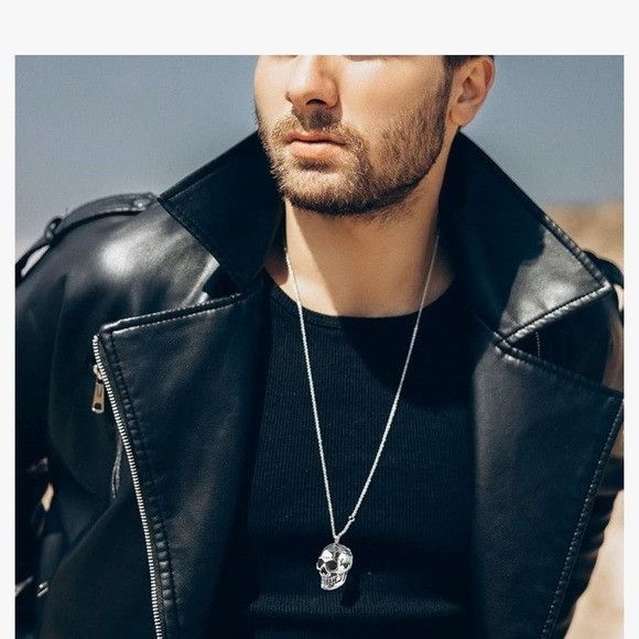 Other Men’s Gold Skull Pendant Necklace Size ONE SIZE - 1 Thumbnail