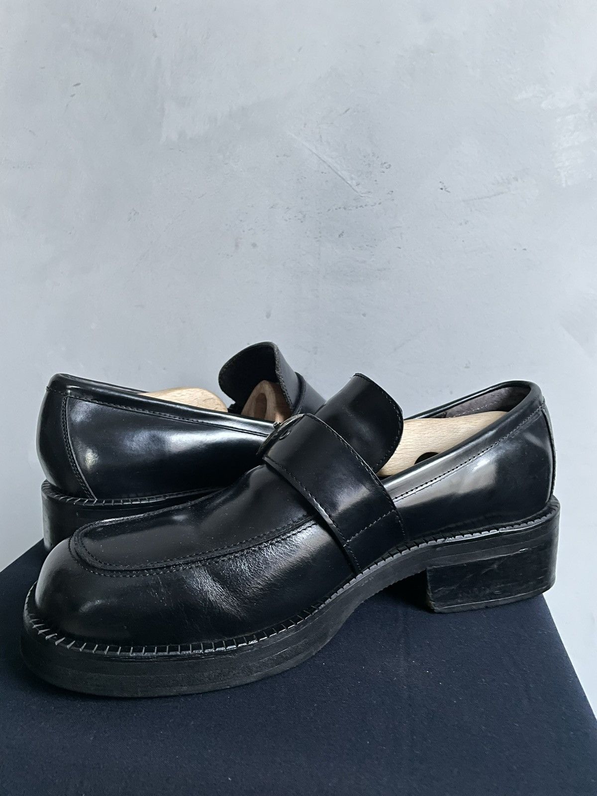 New Rock Leather avant garde loafers rick owens style hype gothic Size US 9 / EU 42 - 3 Thumbnail