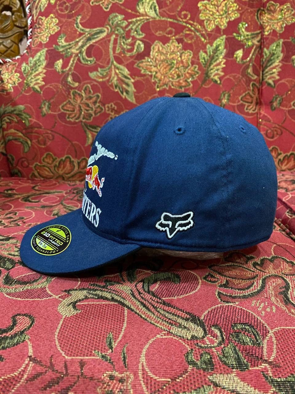 Fox Racing × Red Bull Embroidered Redbull Fighters Fox Fullcap Hats Size ONE SIZE - 2 Thumbnail