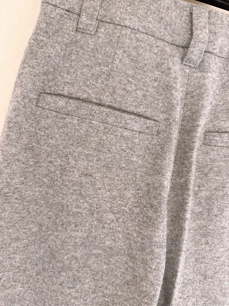 Brunello Cucinelli Brunello Cucinelli Gray Cashmere Trousers Size 42" / US 20 - 6 Thumbnail
