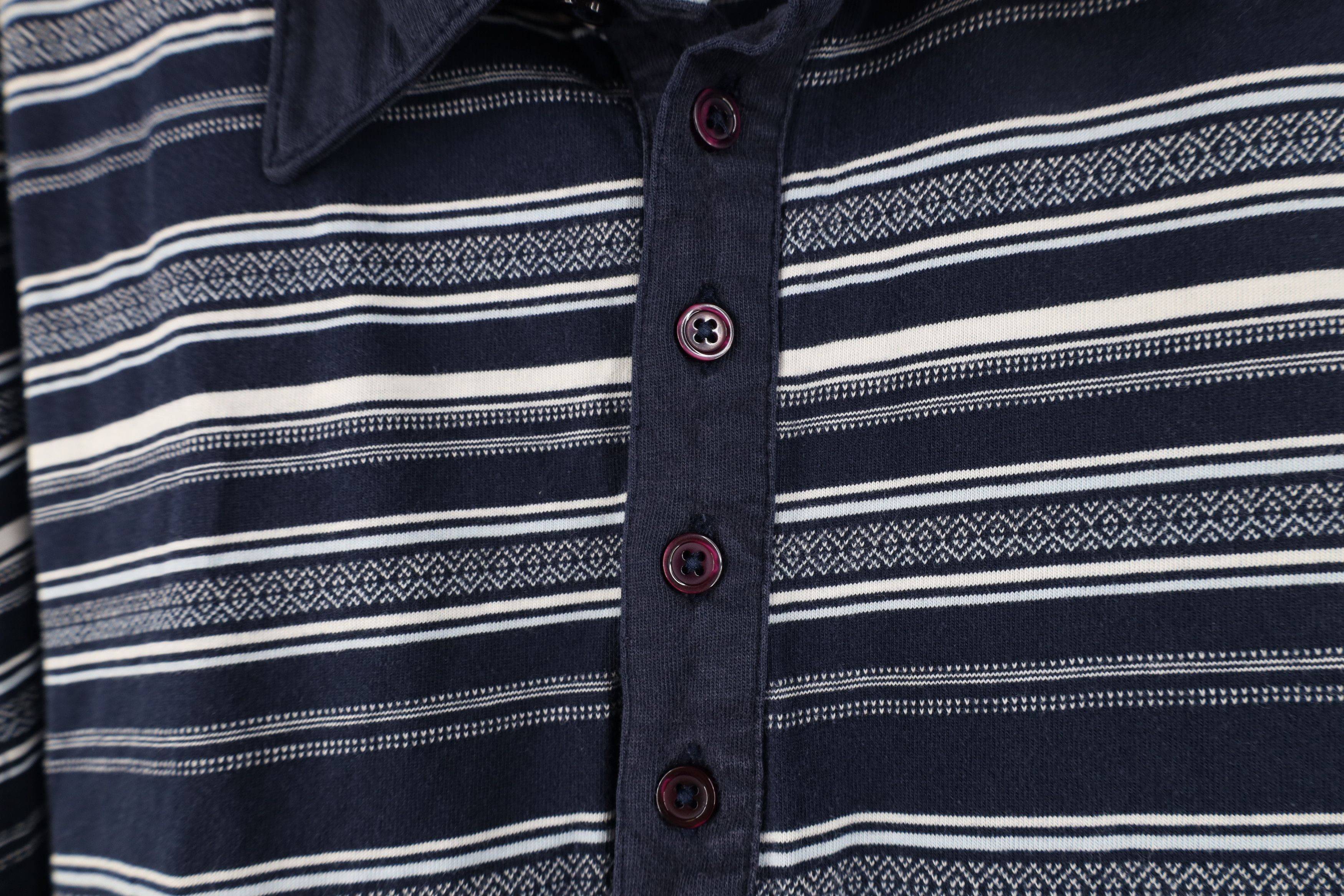 Vintage Vintage 90s Streetwear Fair Isle Knit Golf Polo Shirt Blue Size US XL / EU 56 / 4 - 4 Thumbnail